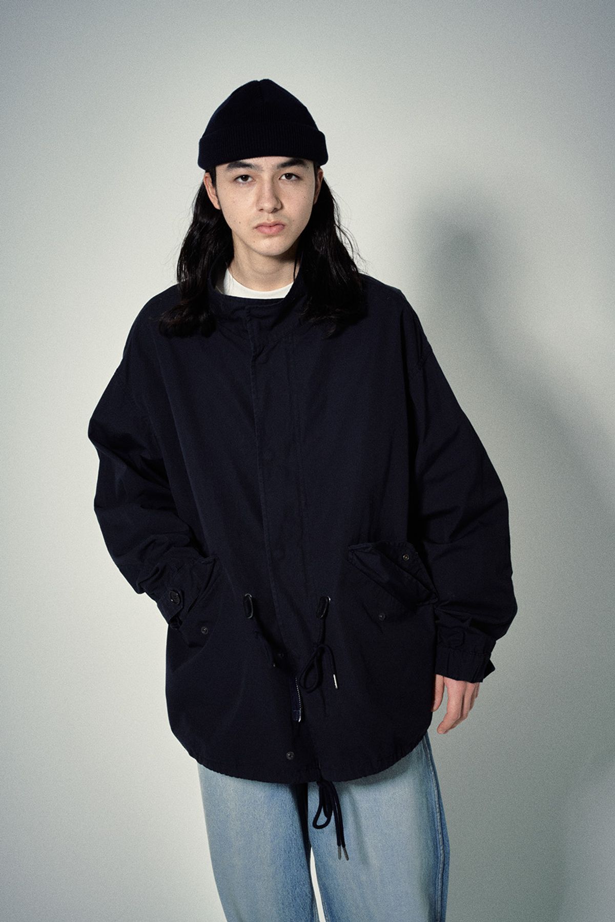 히즈핸더(HISHANDER) SHORT MODS PARKA [Navy Blue]