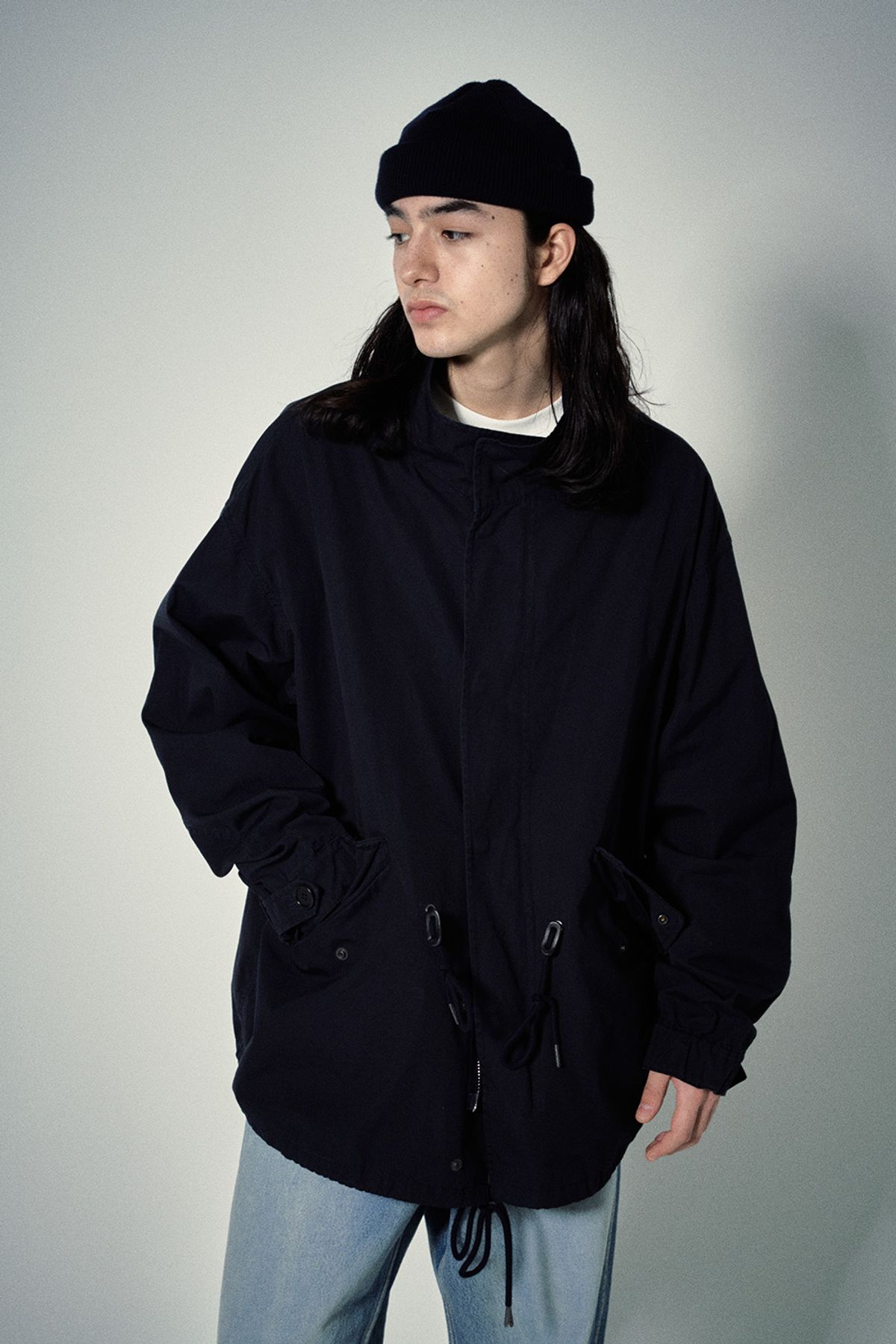 히즈핸더(HISHANDER) SHORT MODS PARKA [Navy Blue]