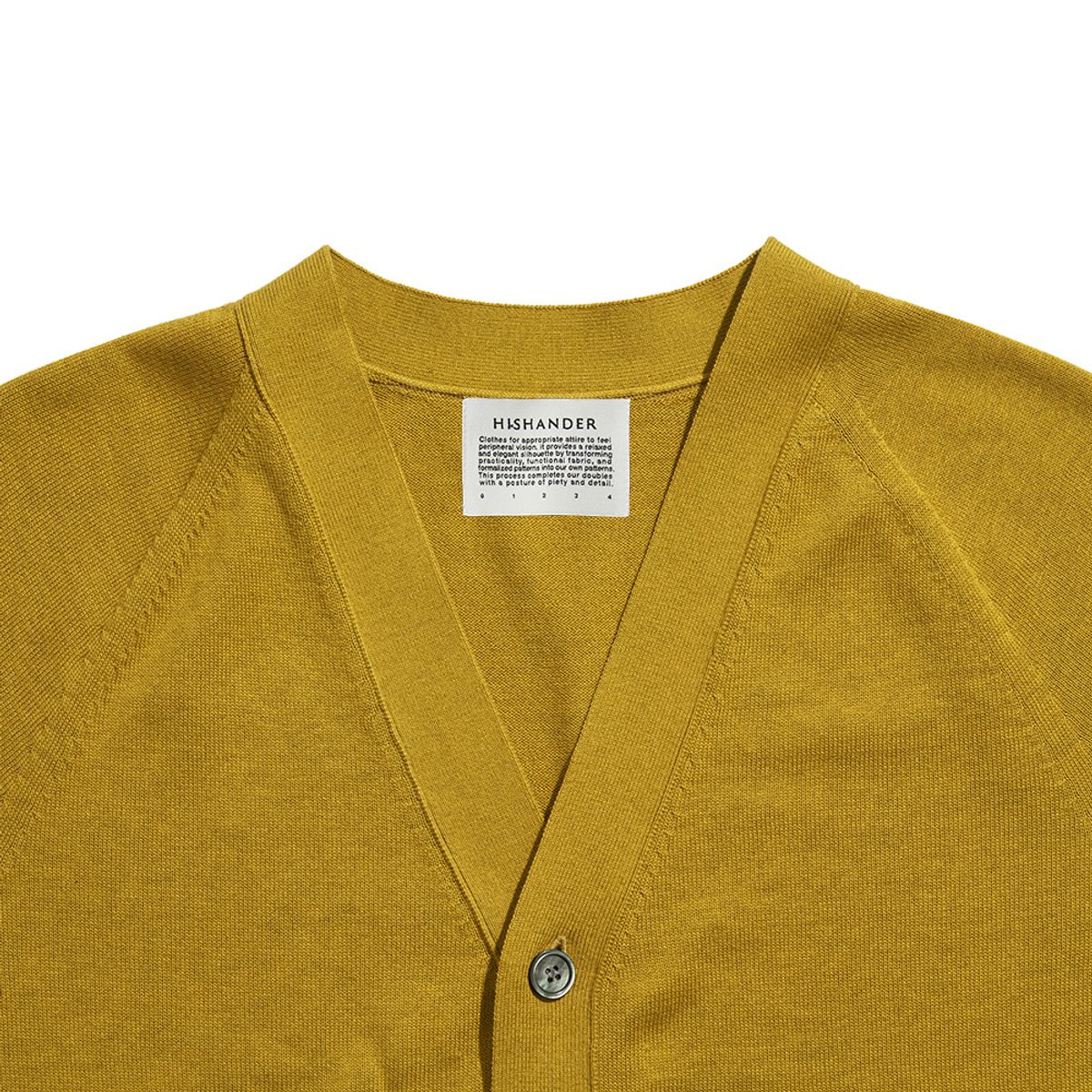 히즈핸더(HISHANDER) WHOLEGARMENT CARDIGAN [Mustard Yellow]