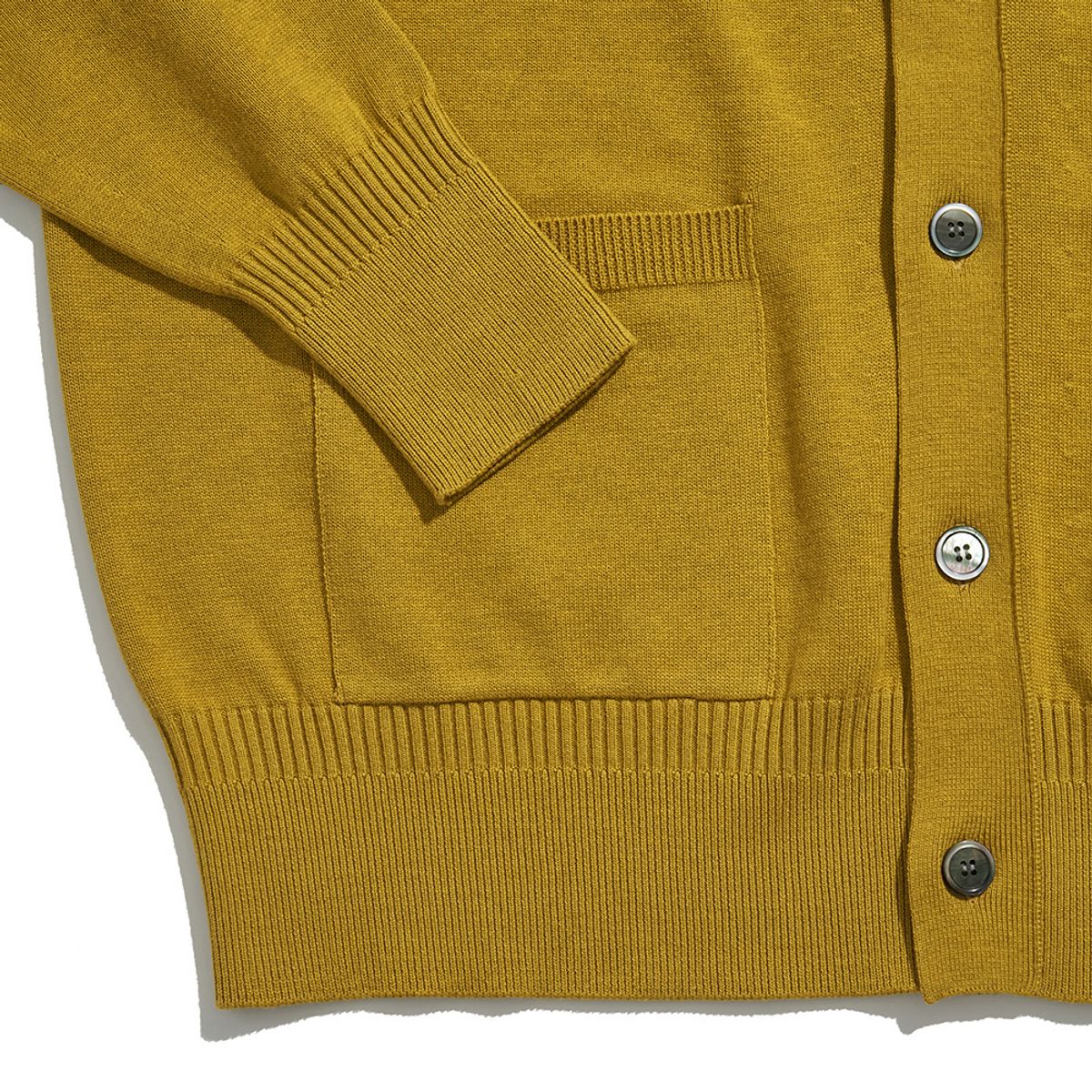 히즈핸더(HISHANDER) WHOLEGARMENT CARDIGAN [Mustard Yellow]