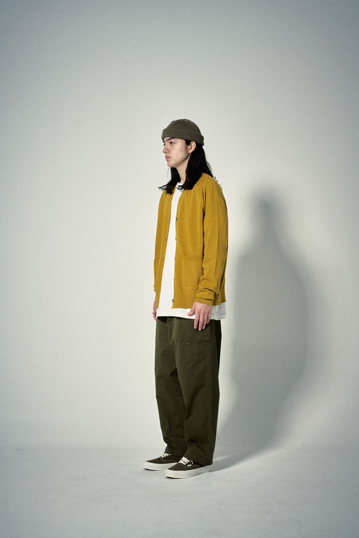 히즈핸더(HISHANDER) WHOLEGARMENT CARDIGAN [Mustard Yellow]