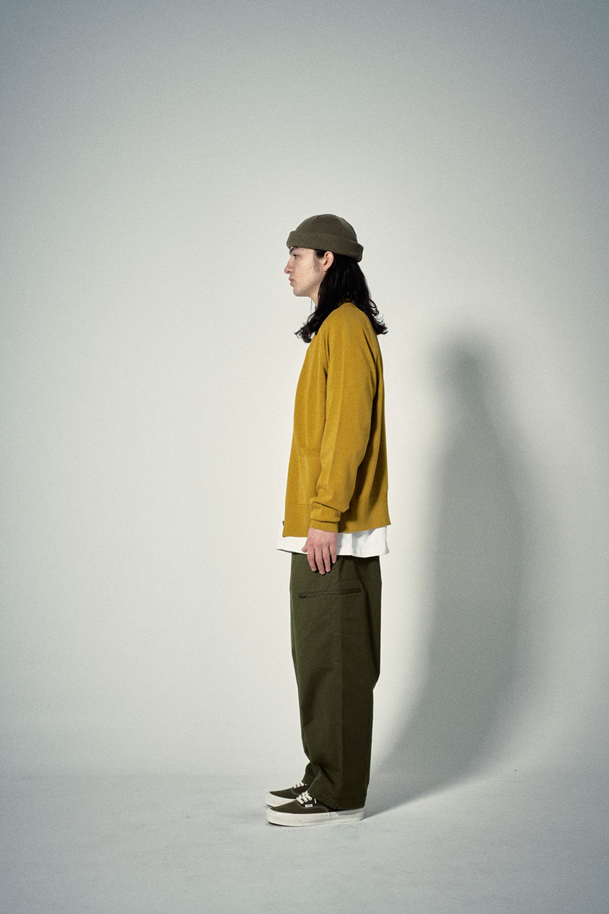 히즈핸더(HISHANDER) WHOLEGARMENT CARDIGAN [Mustard Yellow]