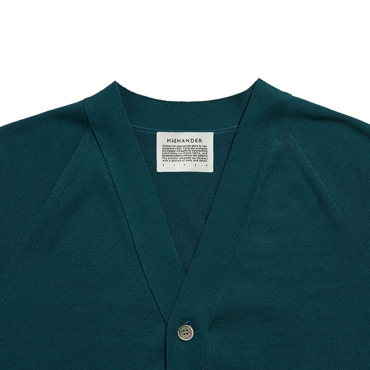 히즈핸더(HISHANDER) WHOLEGARMENT CARDIGAN [Blue Green]