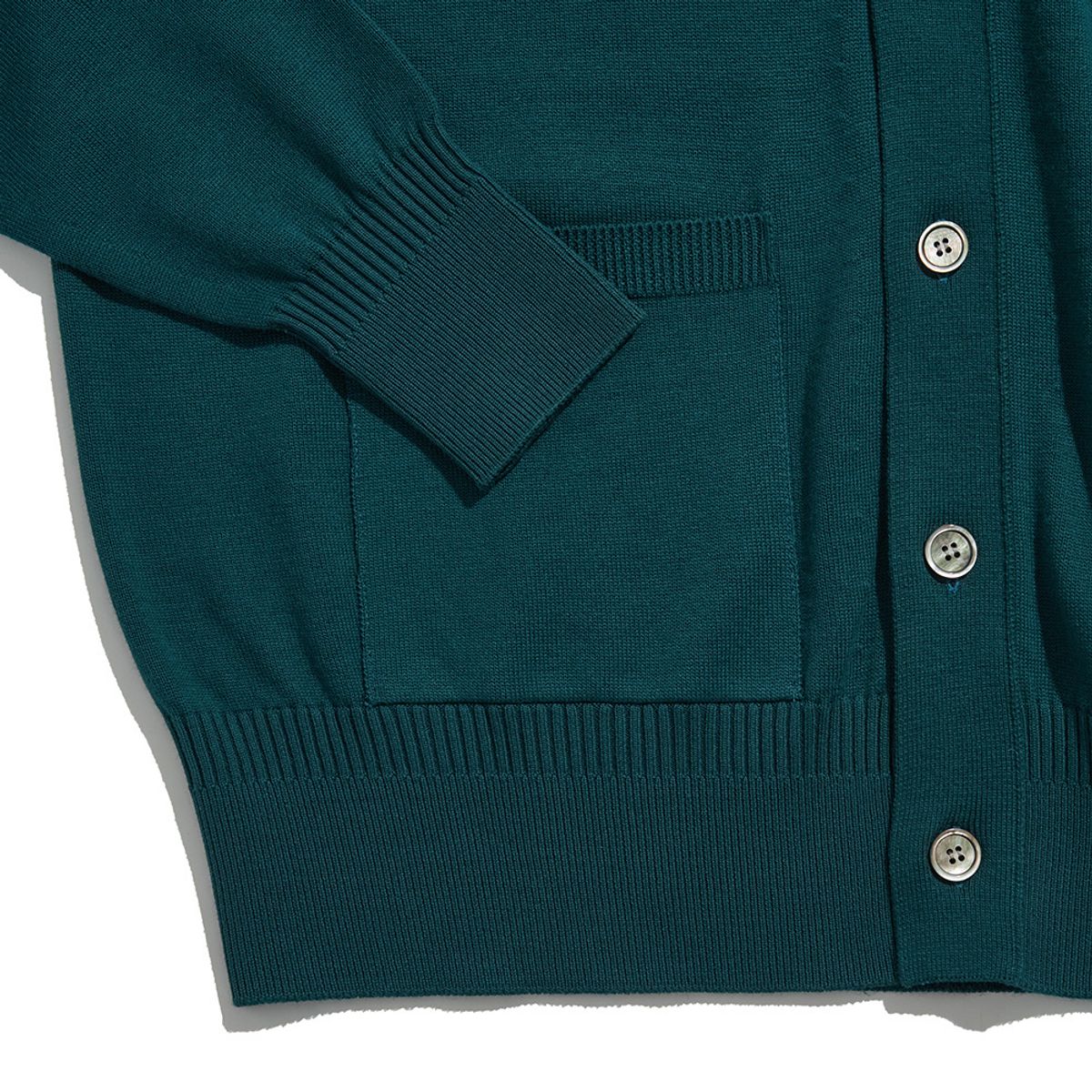 히즈핸더(HISHANDER) WHOLEGARMENT CARDIGAN [Blue Green]