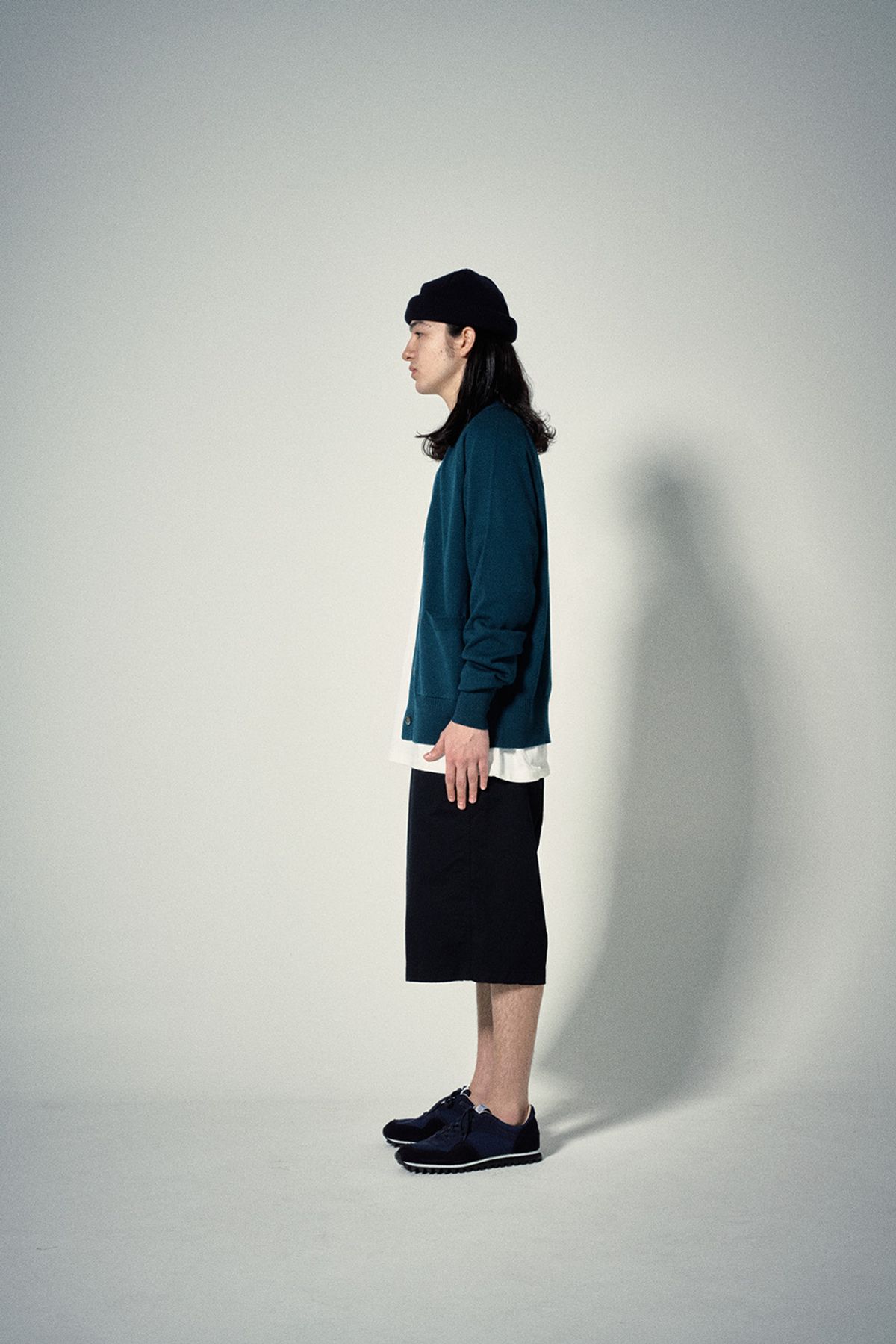 히즈핸더(HISHANDER) WHOLEGARMENT CARDIGAN [Blue Green]