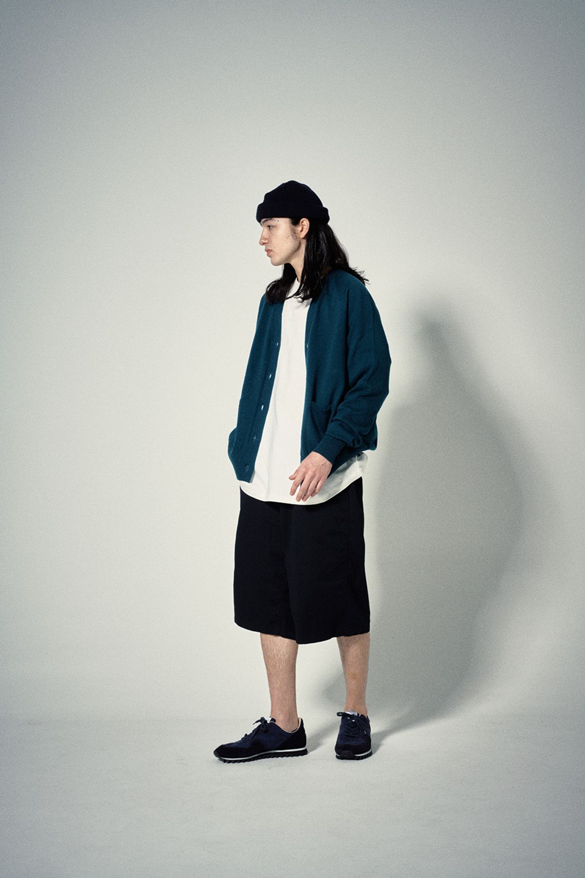 히즈핸더(HISHANDER) WHOLEGARMENT CARDIGAN [Blue Green]