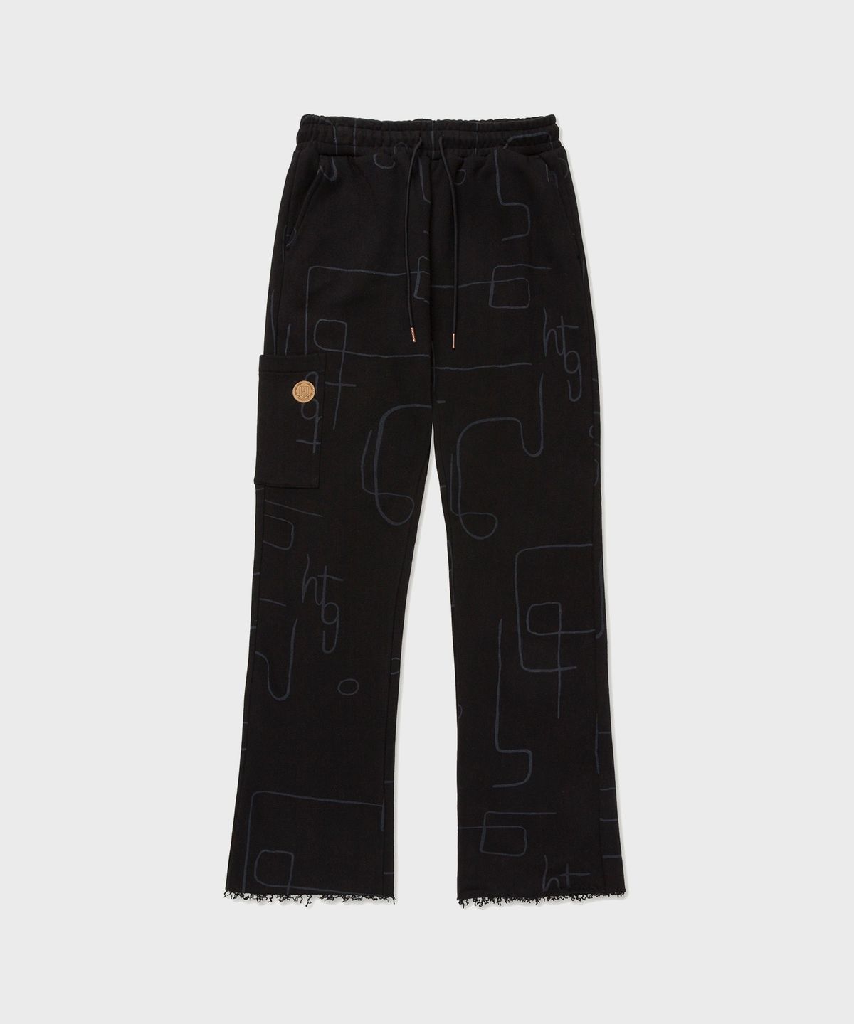 아너 더 기프트(HONOR THE GIFT) (M) 노벨티 프린트 테리 팬츠 블랙 NOVELTY PRINTED TERRY PANT BLACK