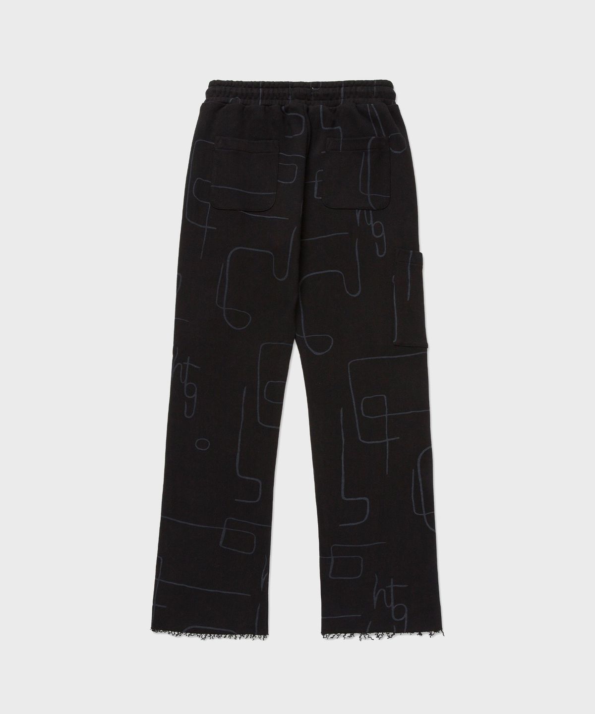 아너 더 기프트(HONOR THE GIFT) (M) 노벨티 프린트 테리 팬츠 블랙 NOVELTY PRINTED TERRY PANT BLACK