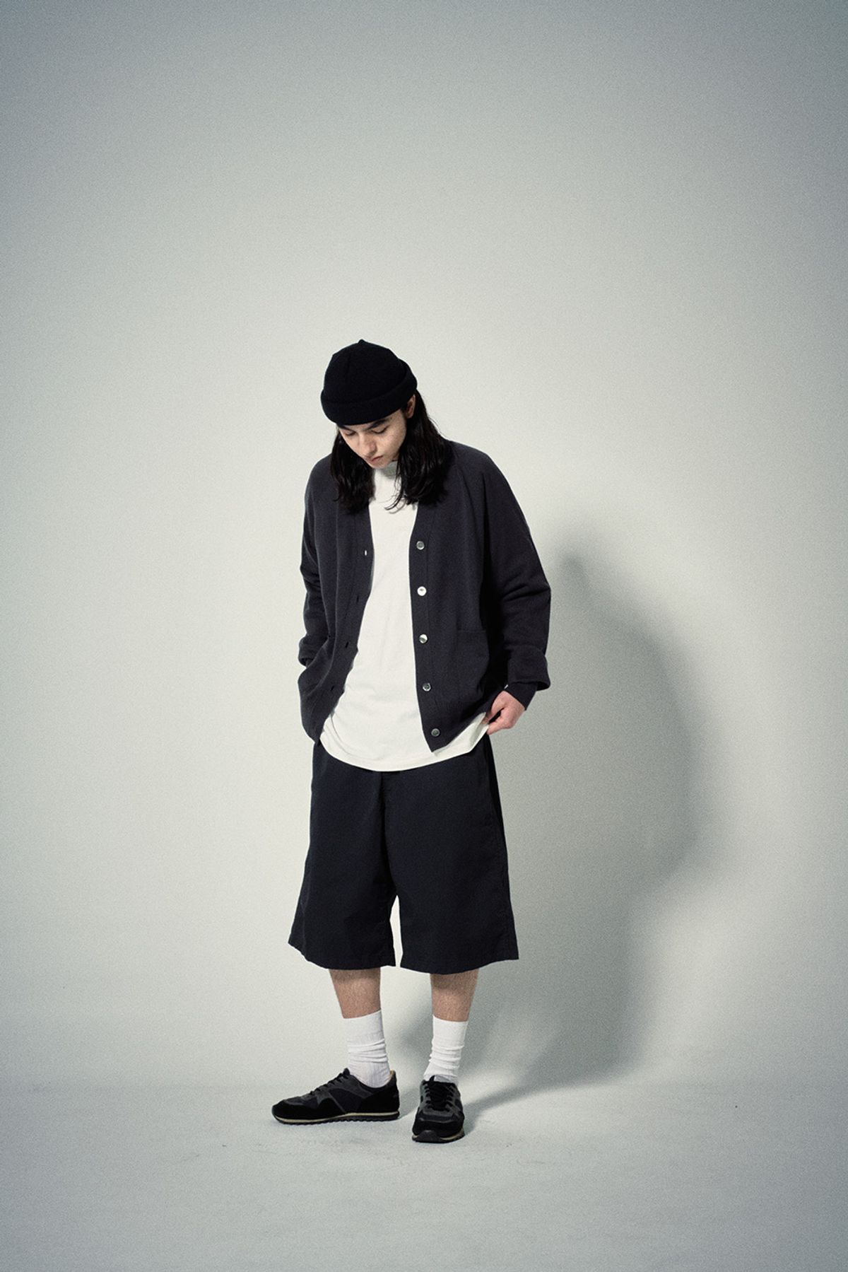 히즈핸더(HISHANDER) WHOLEGARMENT CARDIGAN [Grey]