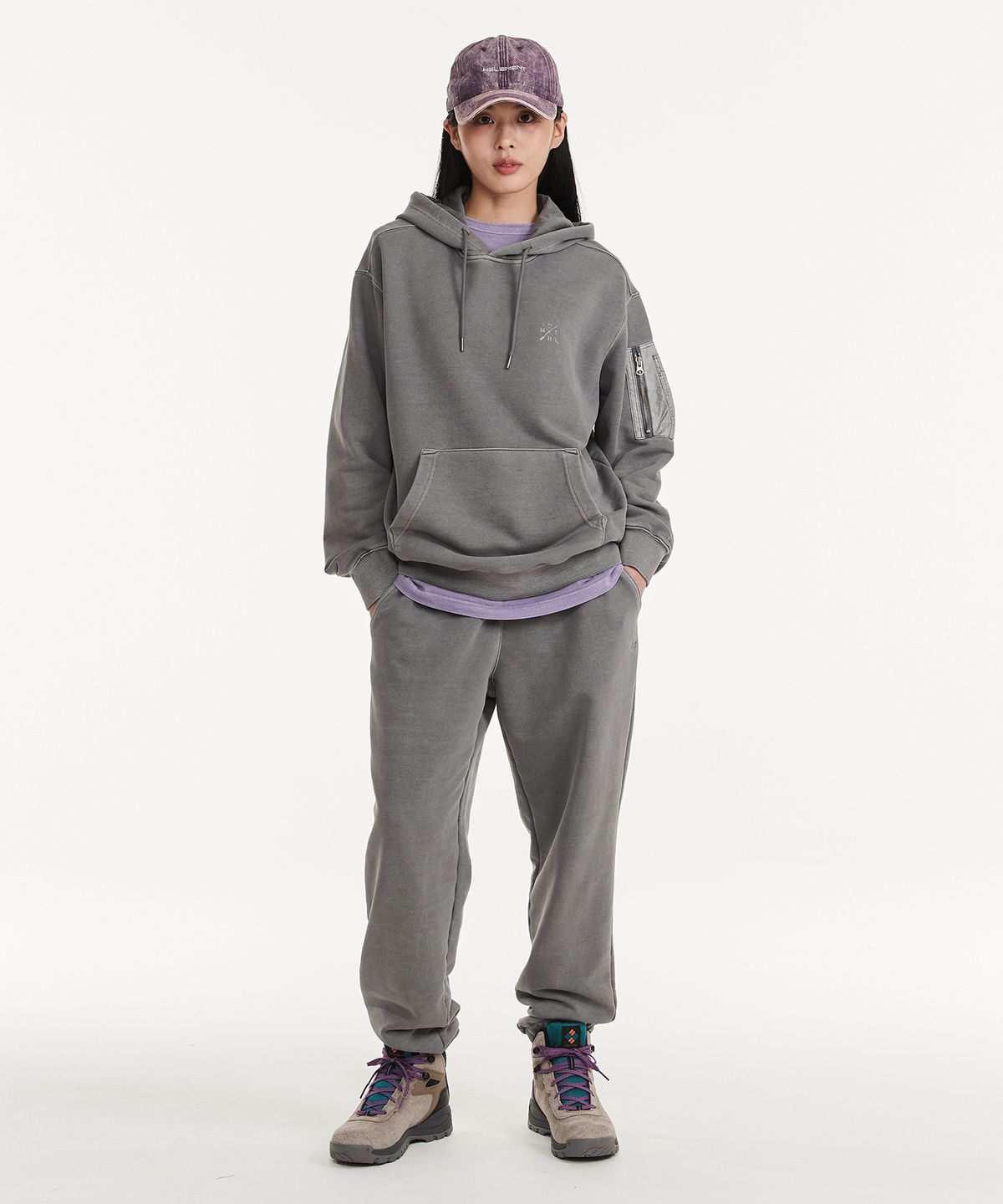힐리먼트(HELEMENT) 컴포트 피그먼트 조거팬츠 (GREY)