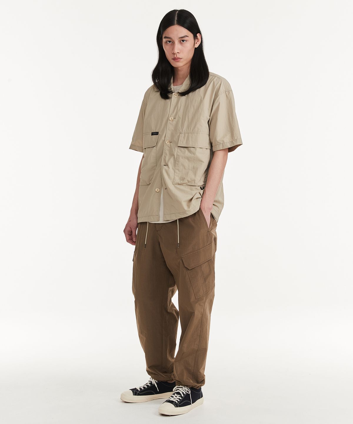 힐리먼트(HELEMENT) 컴피 릴렉스 카고 조거 (B/KHAKI)