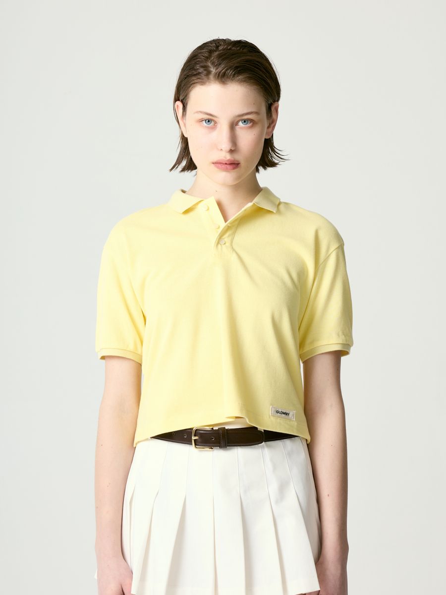 ★2024SS新作★glowny★HERITAGE POLO SHIRT MUSINSA | GLOWNY HERITAGE POLO SHIRT (LEMON)