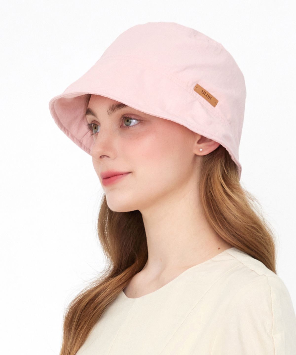유룩(ULUK) 에션셜 가죽패치 린넨 버킷햇 4color