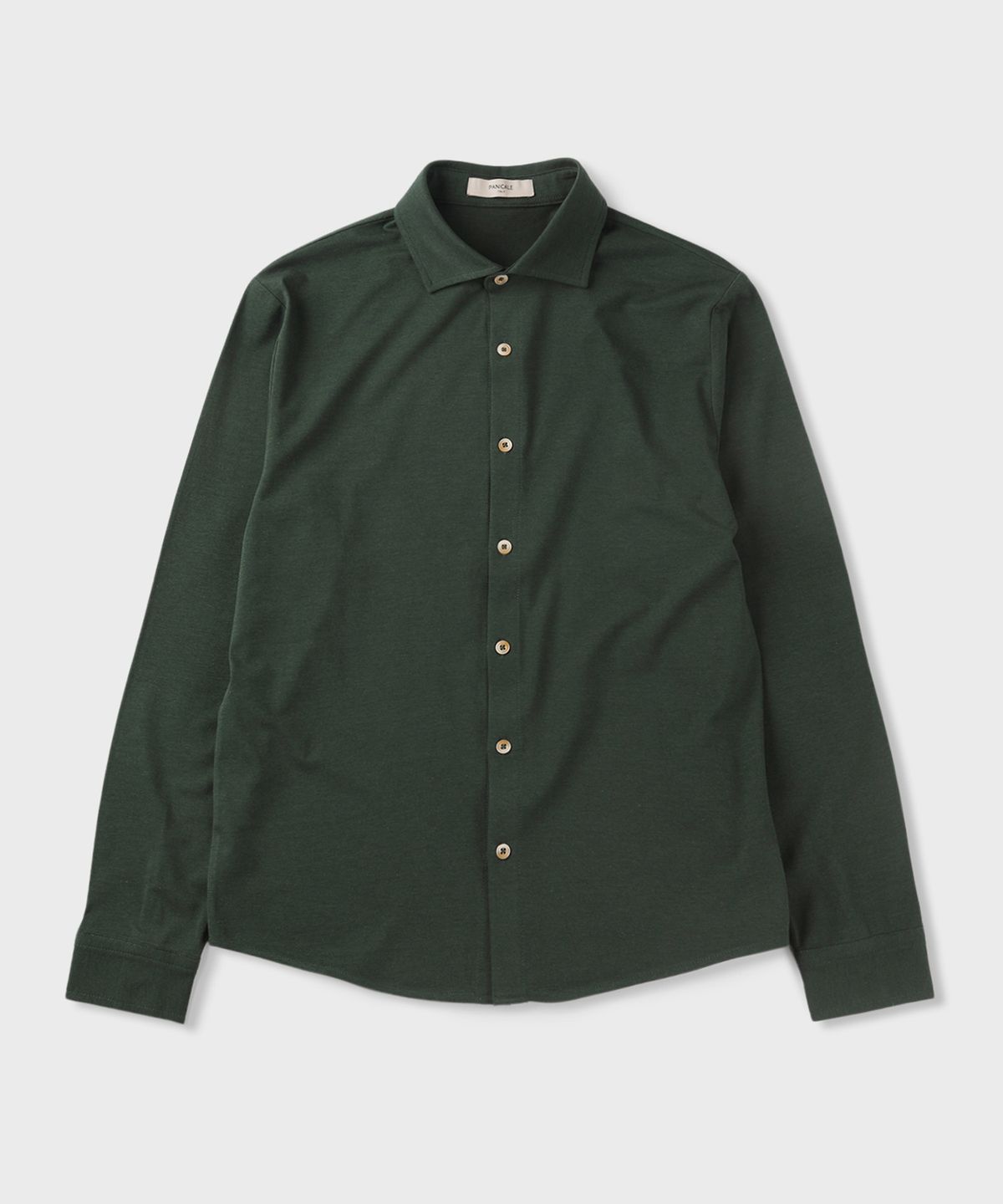 빠니깔레(PANICALE) 그린 소프트 저지 오픈 셔츠