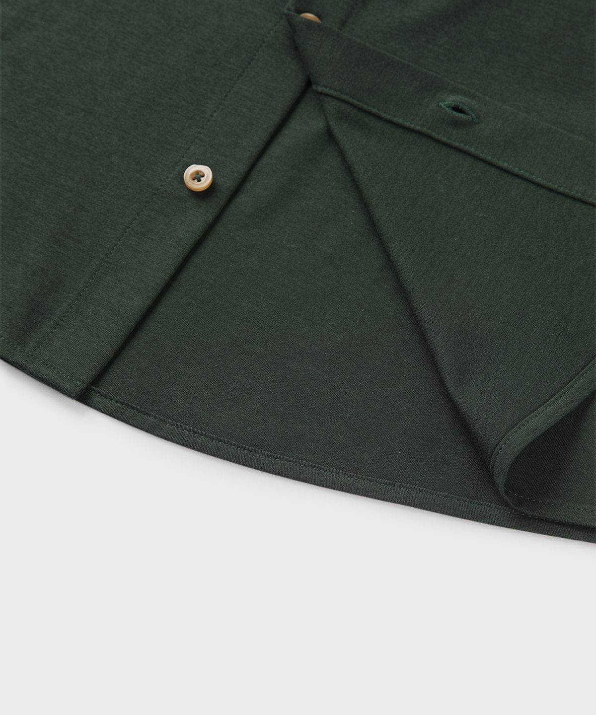 빠니깔레(PANICALE) 그린 소프트 저지 오픈 셔츠