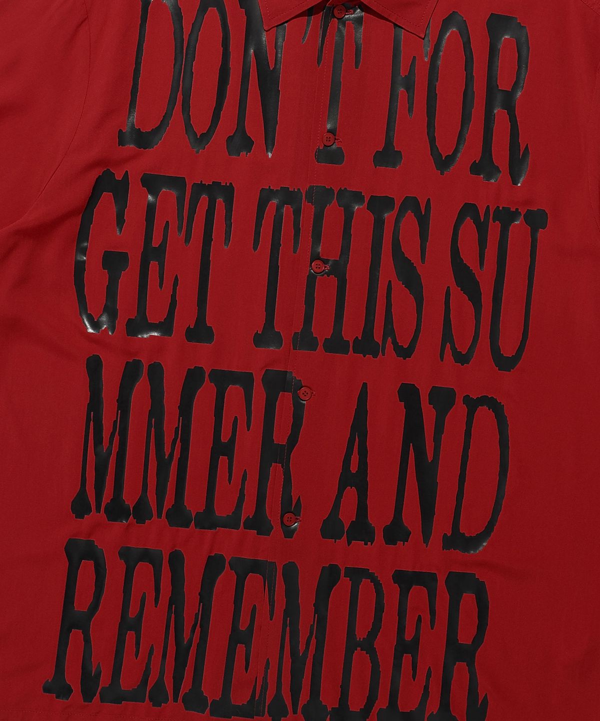 이스트쿤스트(ISTKUNST) BIG TEXT HALF SHIRT_RED(IK2ESMW301A)