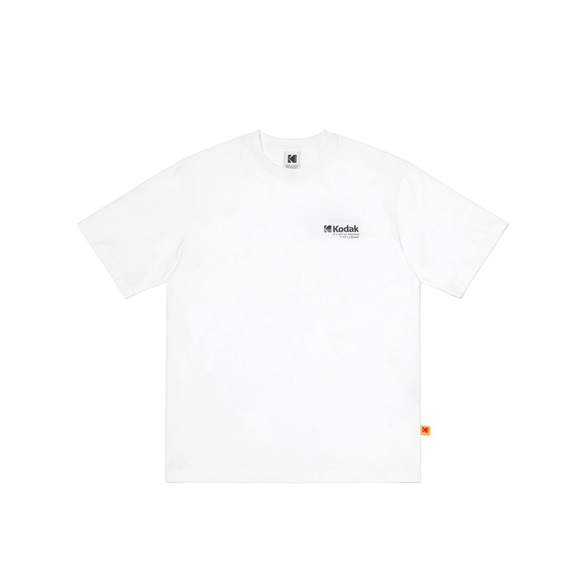 코닥(KODAK) 에어크롬 소로나 세미오버핏 반팔티셔츠 WHITE