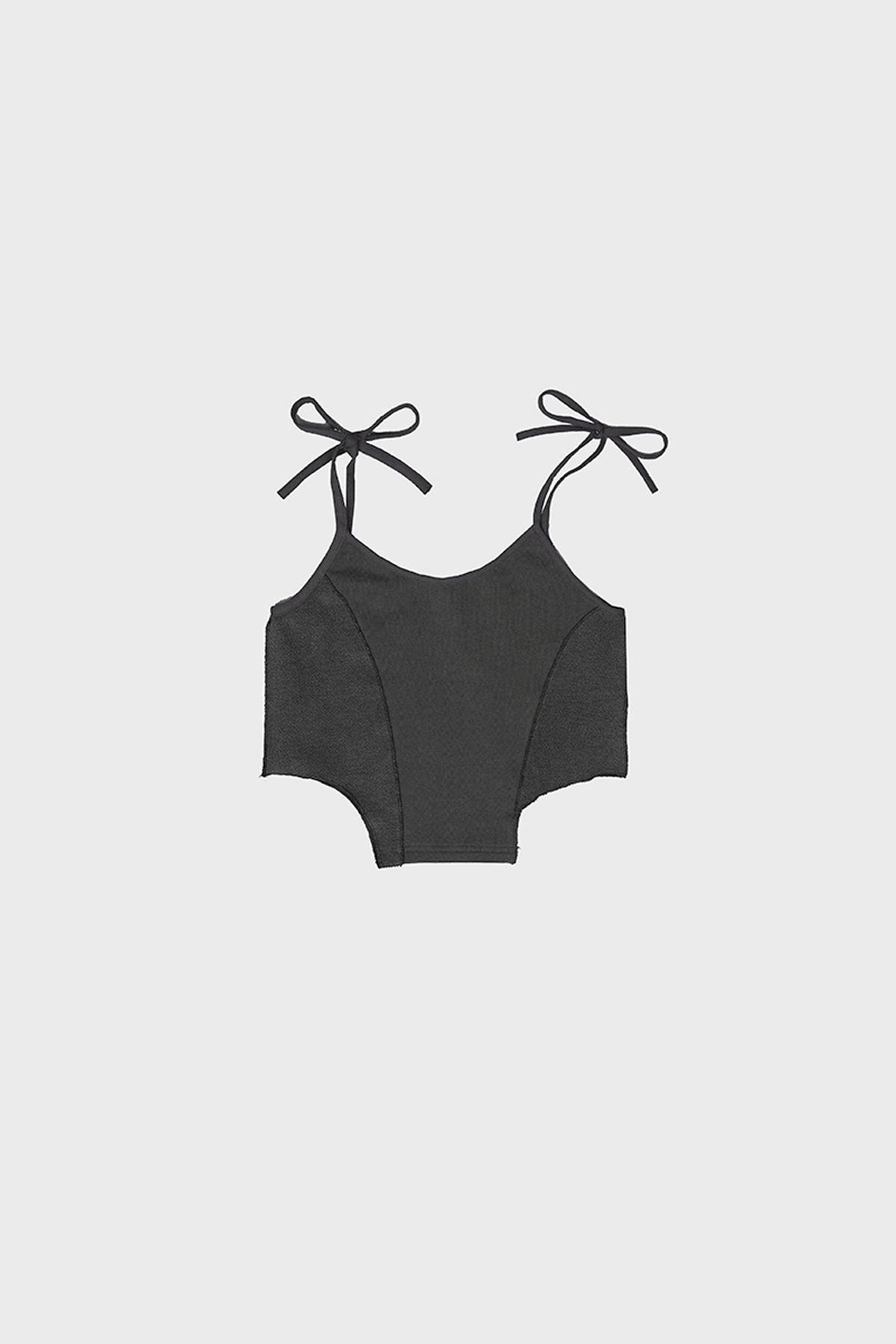 데어드(DARED) ASYMMETRIC STRAP BIKINI SLEEVELESS IN CHARCOAL