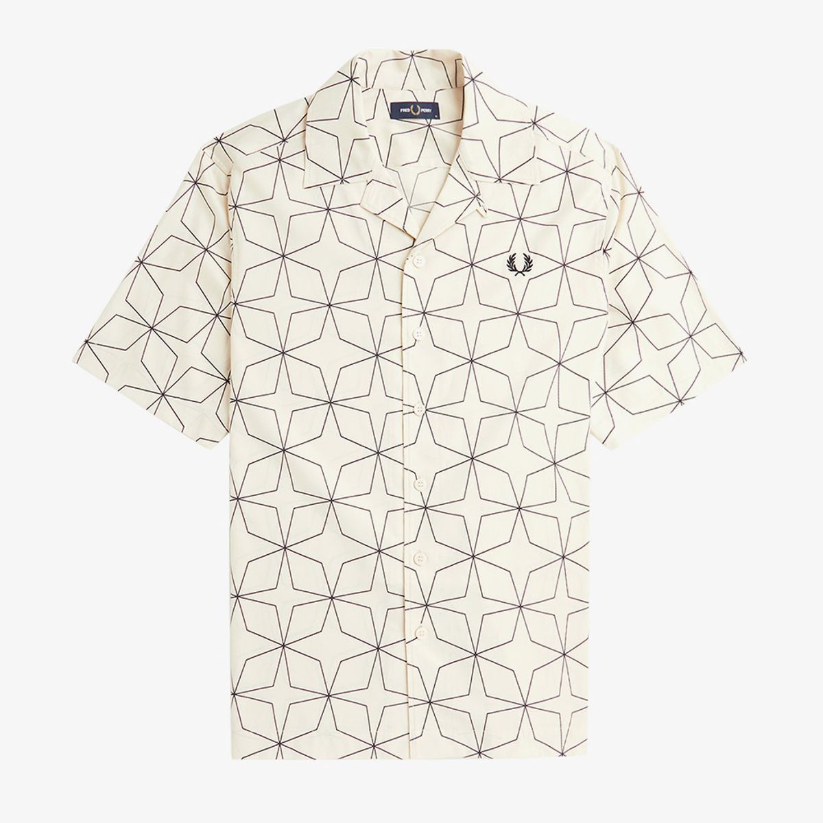 프레드페리(FRED PERRY) [Sharp] 지오메트릭 프린트 리비어 칼라 셔츠(560) AFPM2417785-560
