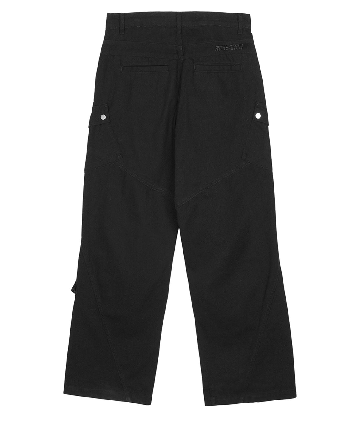 에프디알(FDR) Slant Pleats Multi Cargo Pants_Black