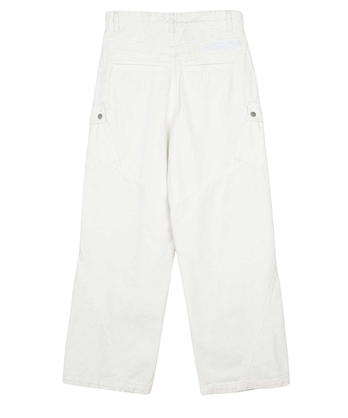 에프디알(FDR) Slant Pleats Multi Cargo Pants_White