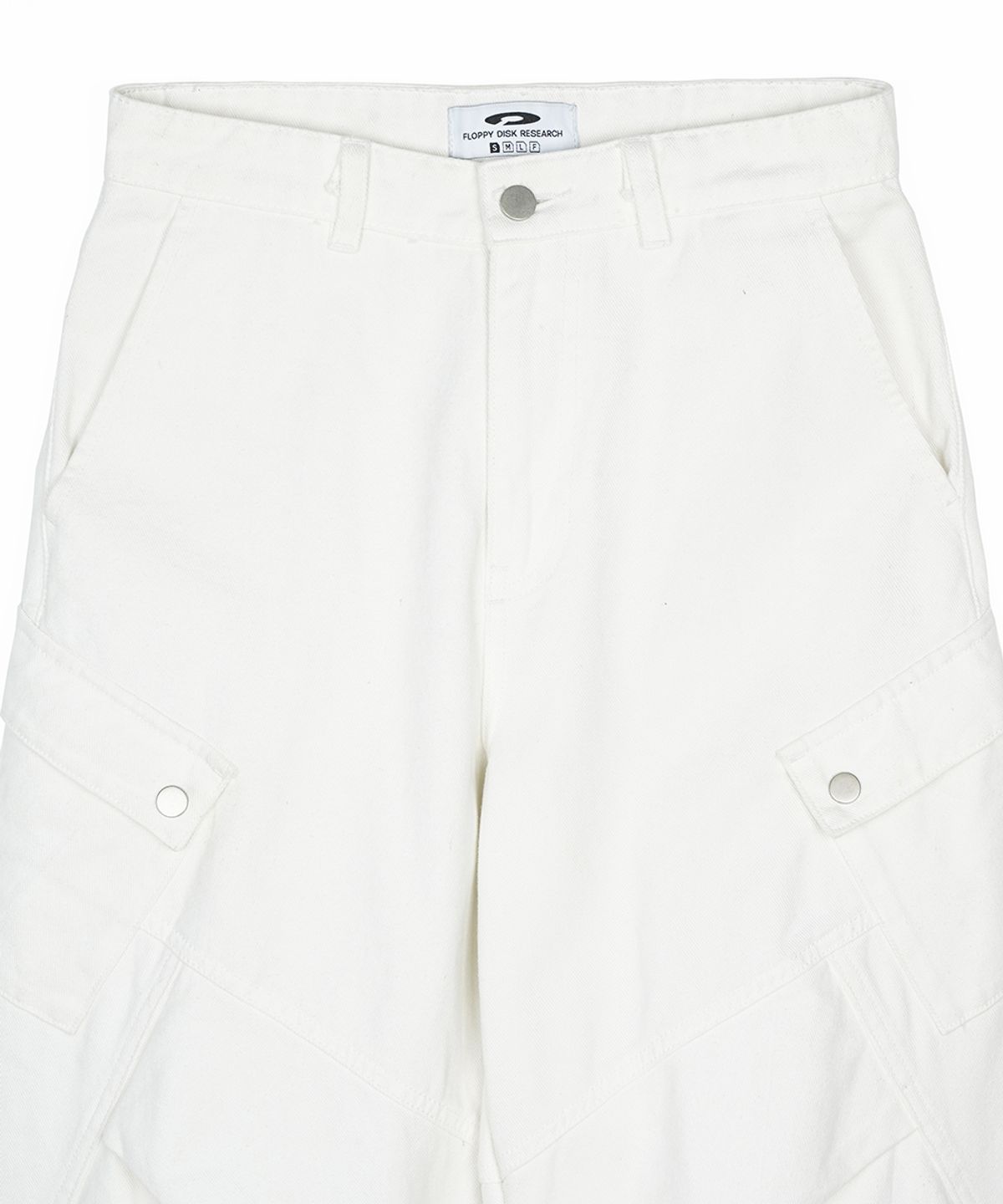 에프디알(FDR) Slant Pleats Multi Cargo Pants_White