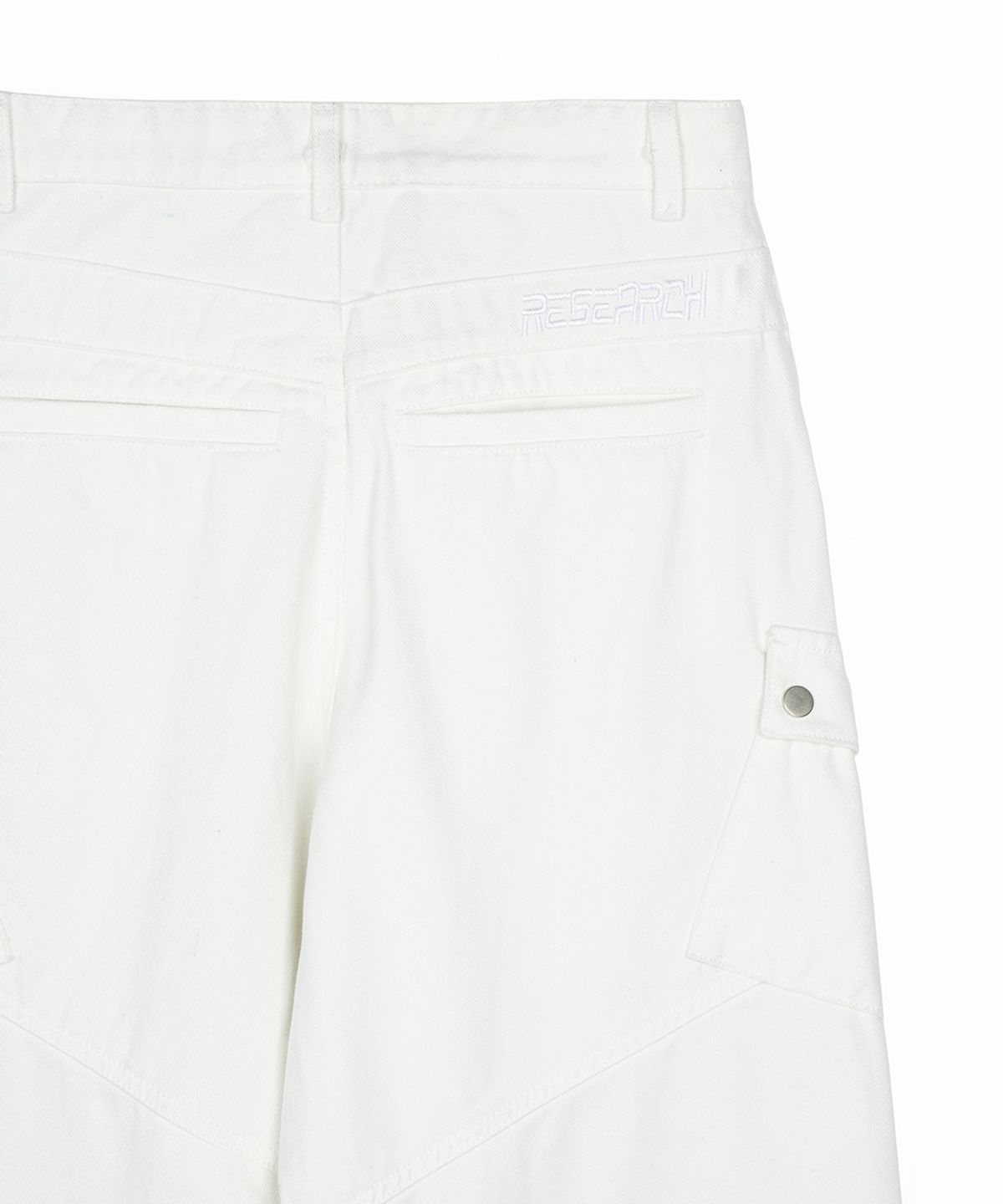 에프디알(FDR) Slant Pleats Multi Cargo Pants_White