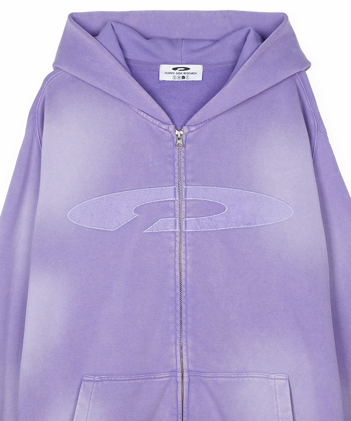 에프디알(FDR) Gradation Washed Disk Logo Hood Zip-Up_Lavender