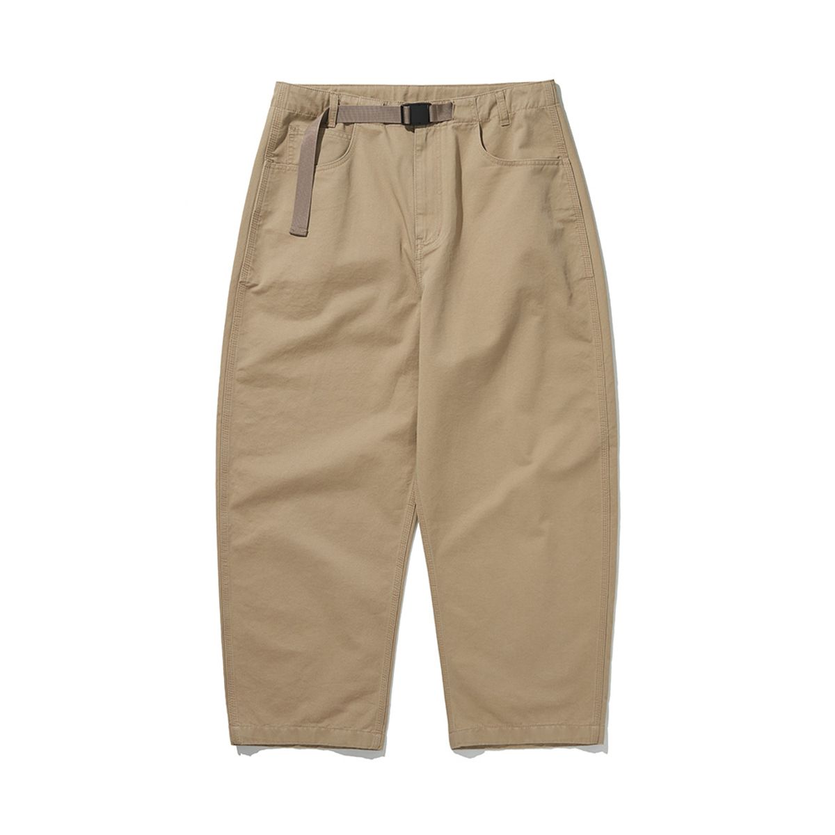 히즈핸더(HISHANDER) BELTED WIDE CHINO PANTS [Beige]