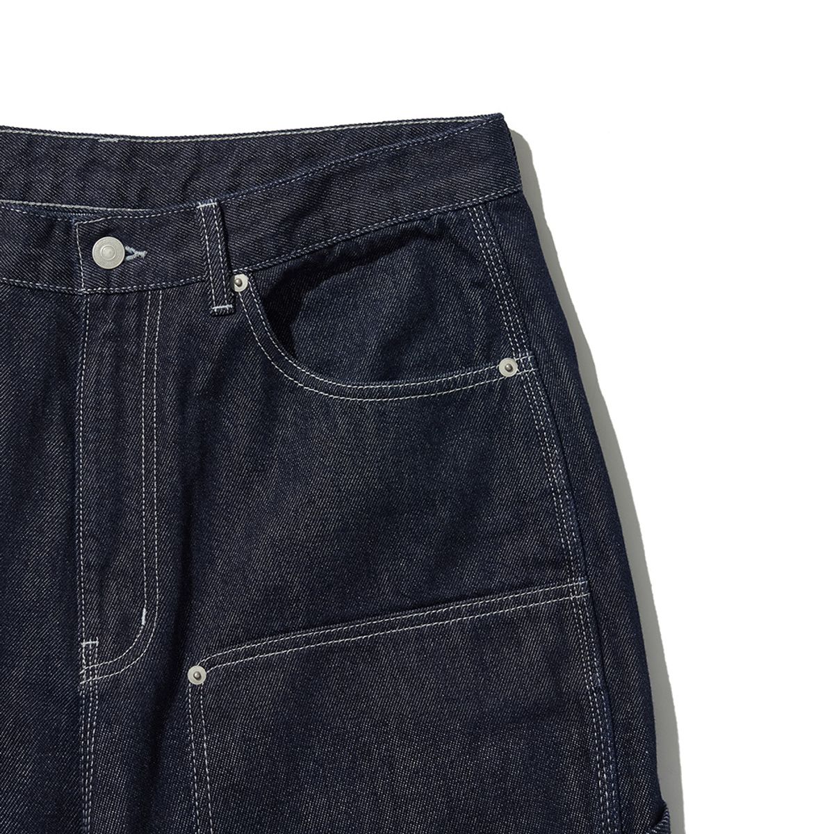 히즈핸더(HISHANDER) DOUBLE KNEE DENIM PANTS [Indigo]