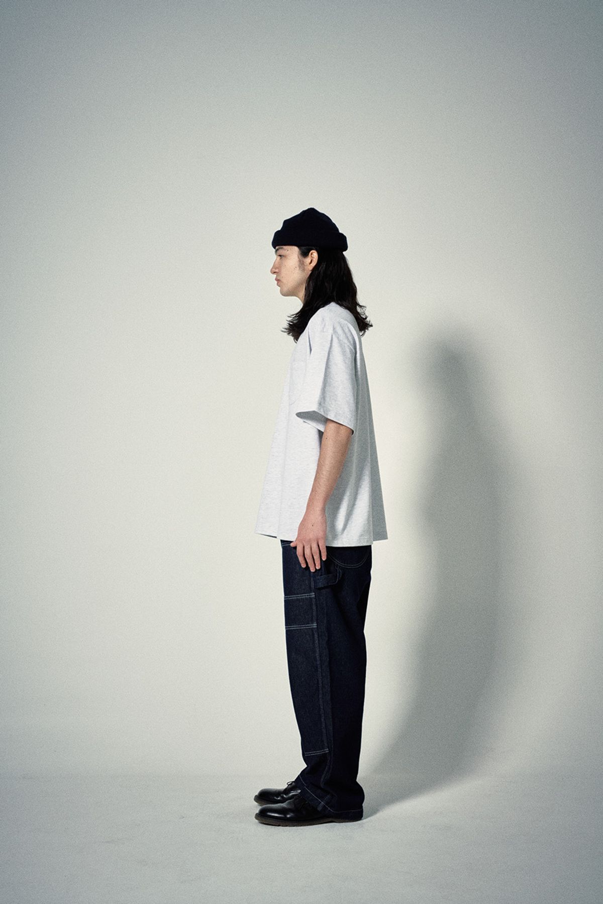 히즈핸더(HISHANDER) DOUBLE KNEE DENIM PANTS [Indigo]