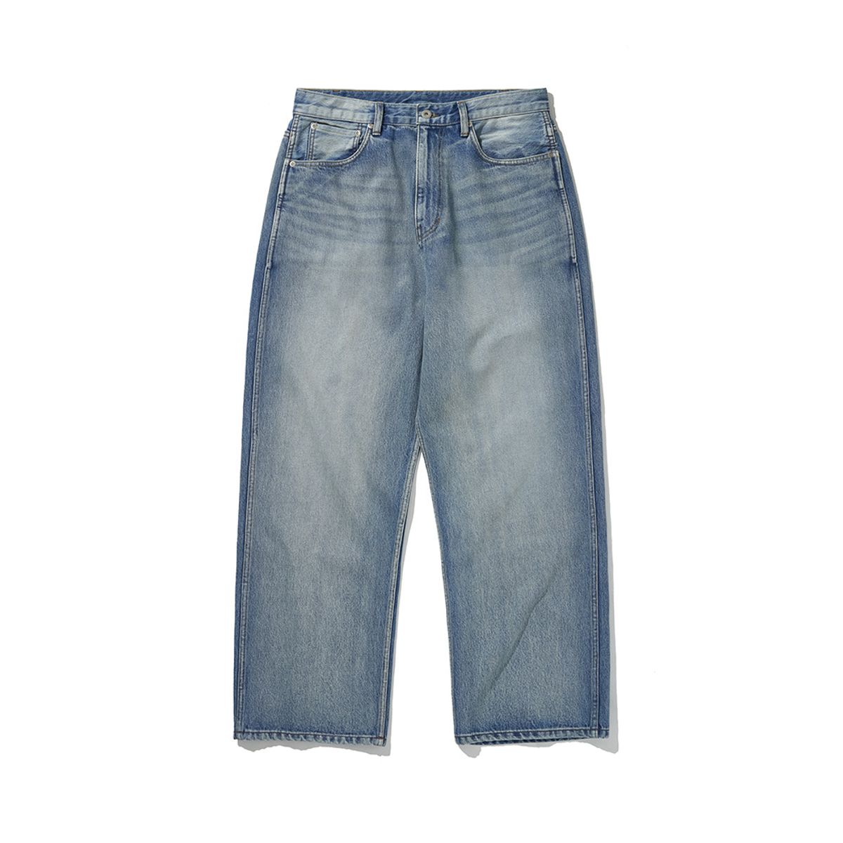 히즈핸더(HISHANDER) WASHED 5P WIDE DENIM PANTS [Light Wash]