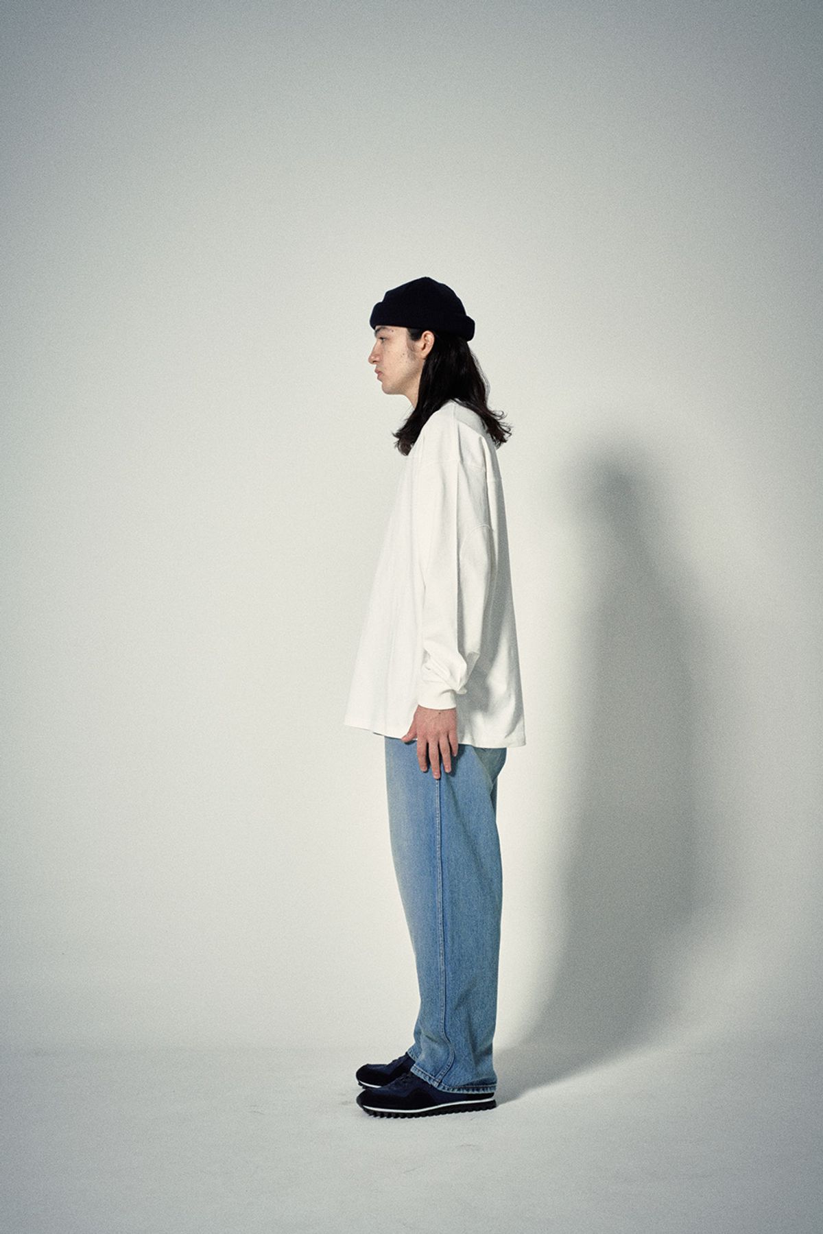 히즈핸더(HISHANDER) WASHED 5P WIDE DENIM PANTS [Light Wash]