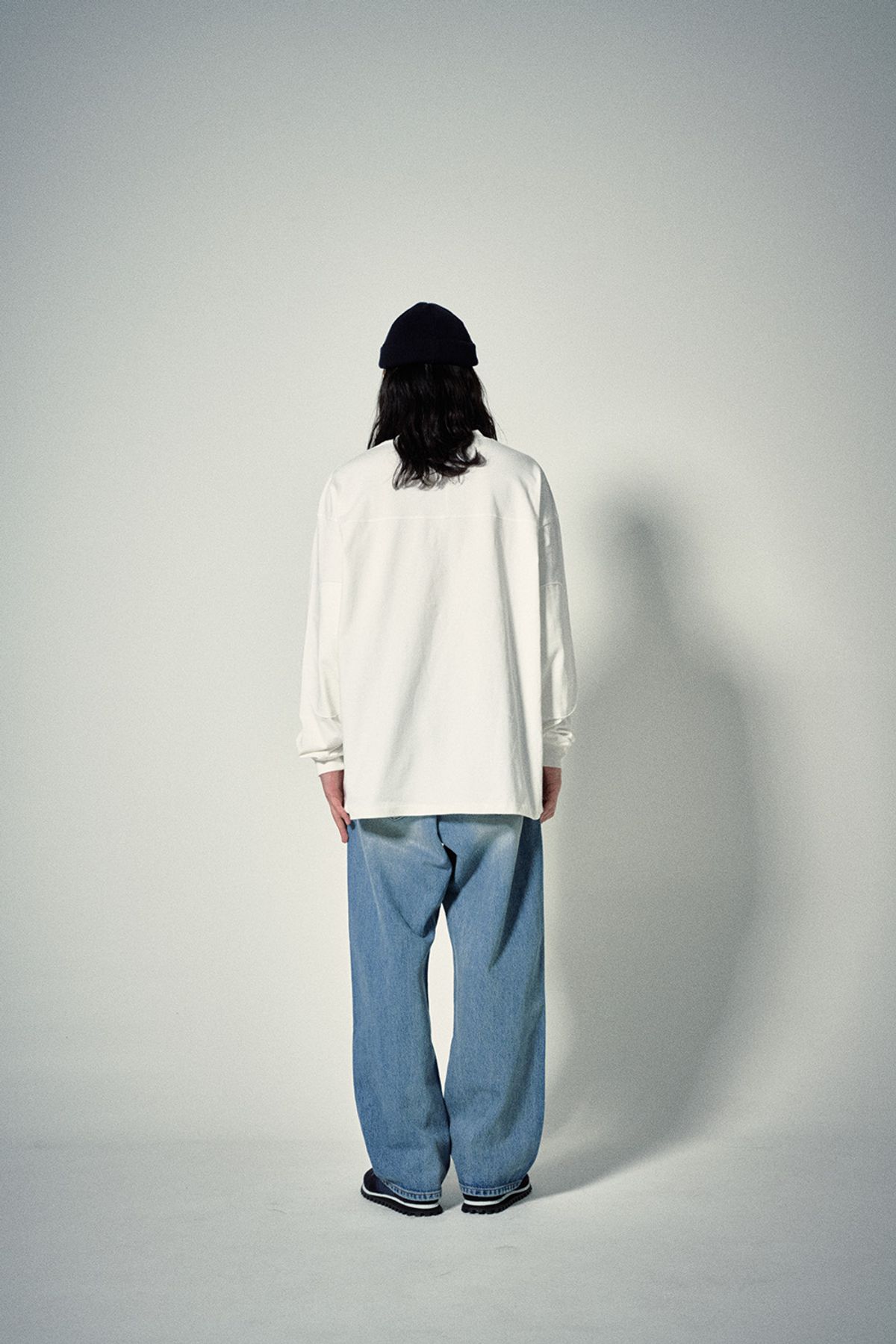히즈핸더(HISHANDER) WASHED 5P WIDE DENIM PANTS [Light Wash]