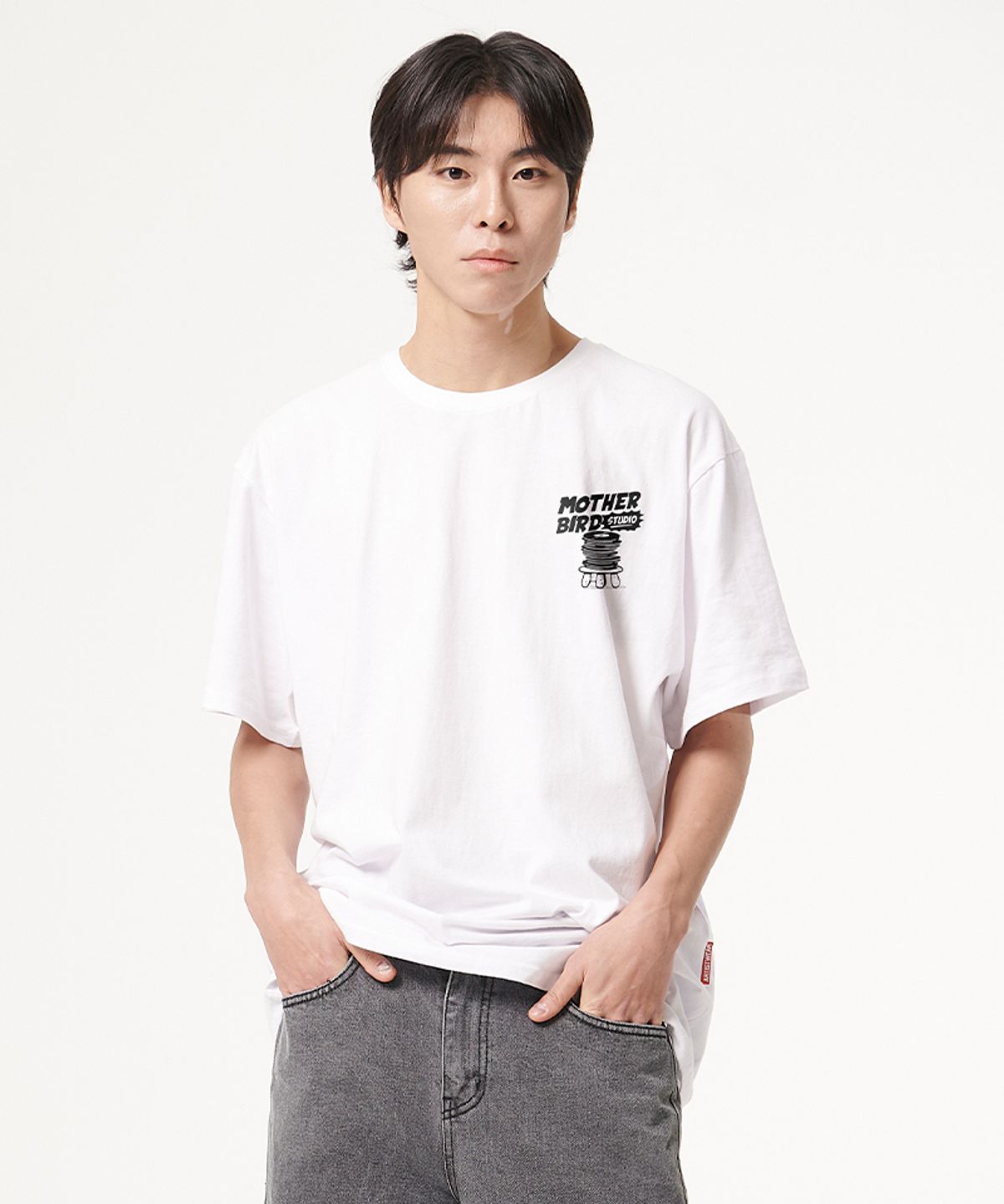 아티스트웨어(ARTISTWEAR) [ATW X 마더버드] 비지인더백 반팔티