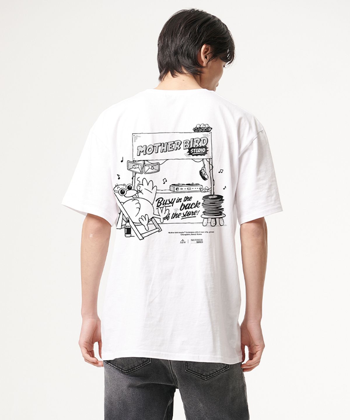 아티스트웨어(ARTISTWEAR) [ATW X 마더버드] 비지인더백 반팔티