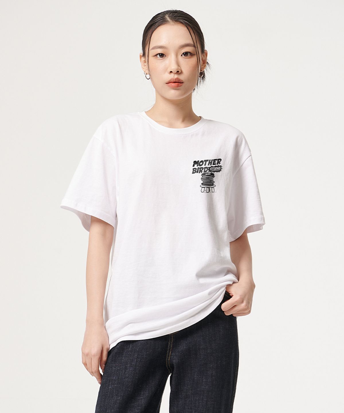 아티스트웨어(ARTISTWEAR) [ATW X 마더버드] 비지인더백 반팔티