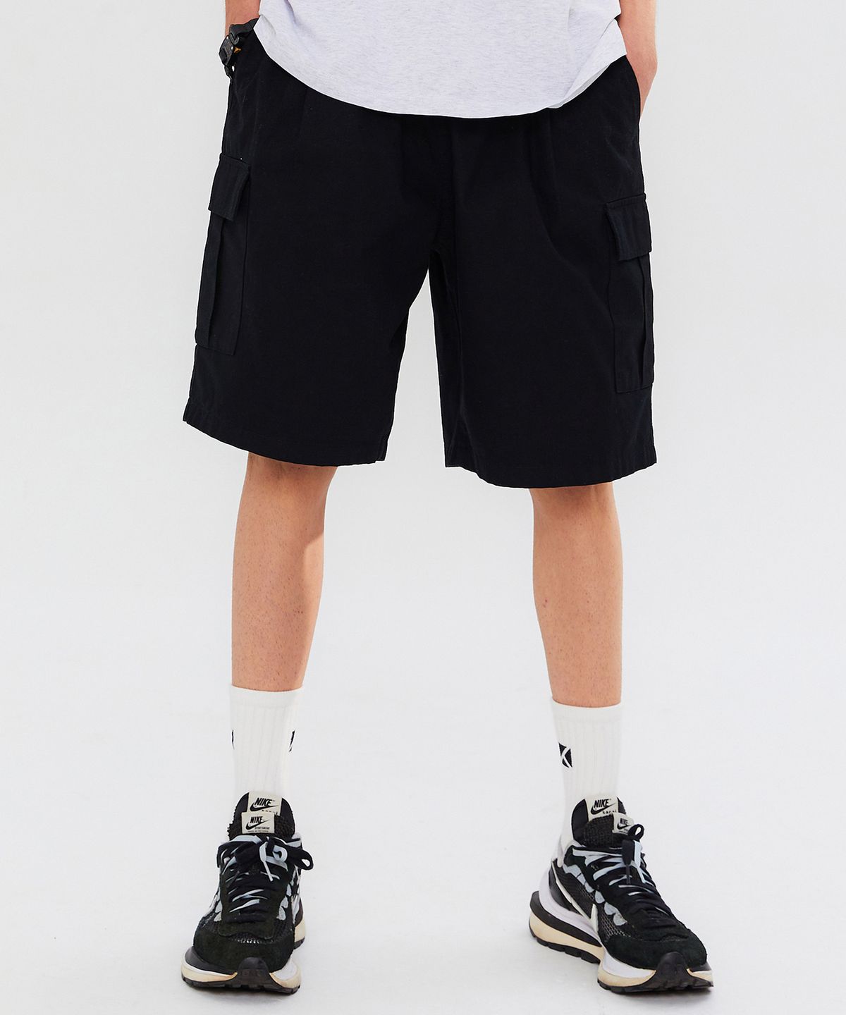 쿨트(KULTE) WIDE CARGO SHORT BLACK