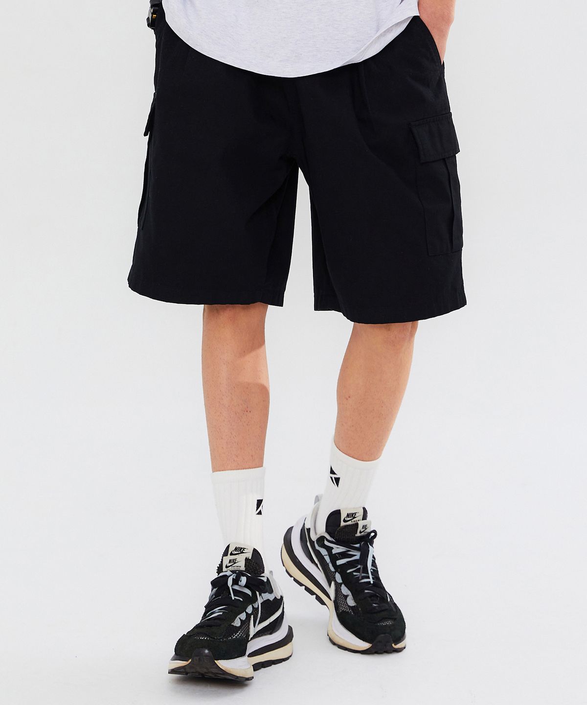 쿨트(KULTE) WIDE CARGO SHORT BLACK