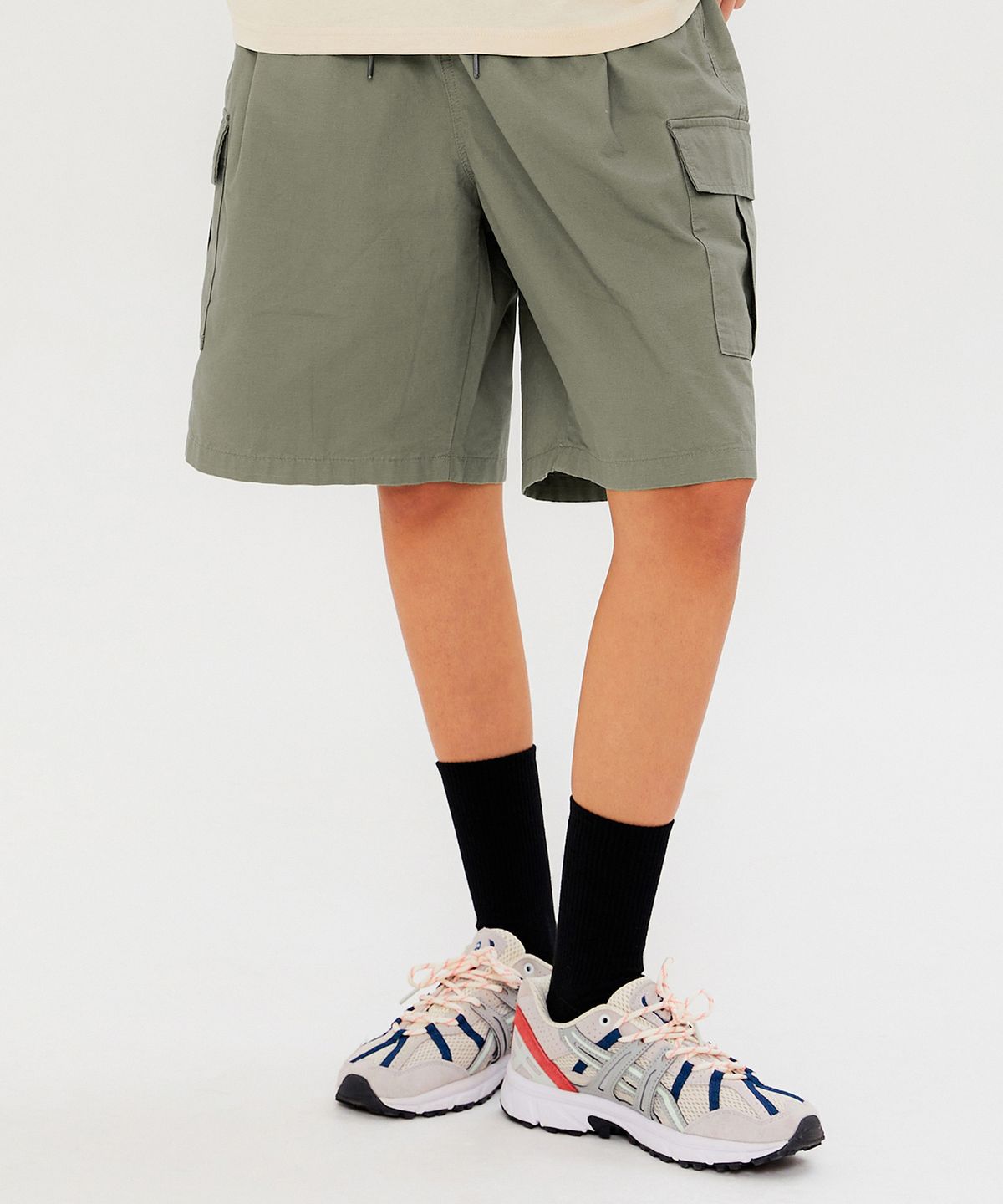 쿨트(KULTE) WIDE CARGO SHORT KHAKI