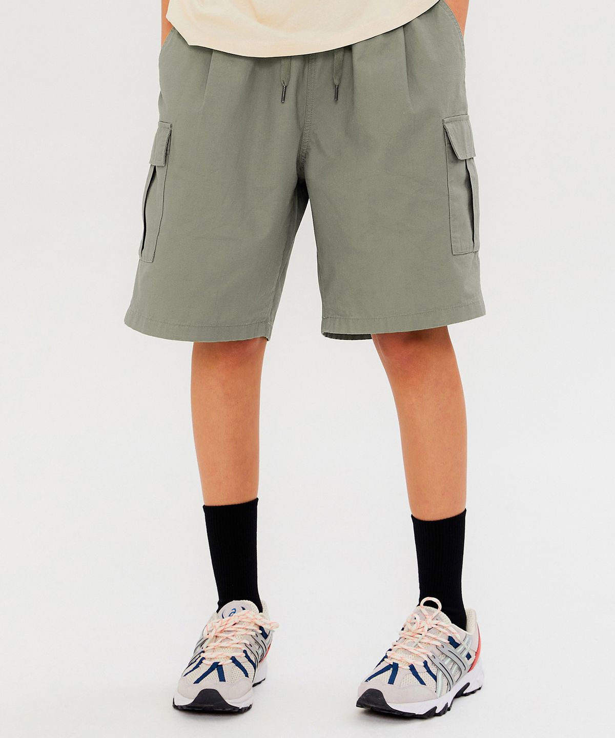 쿨트(KULTE) WIDE CARGO SHORT KHAKI