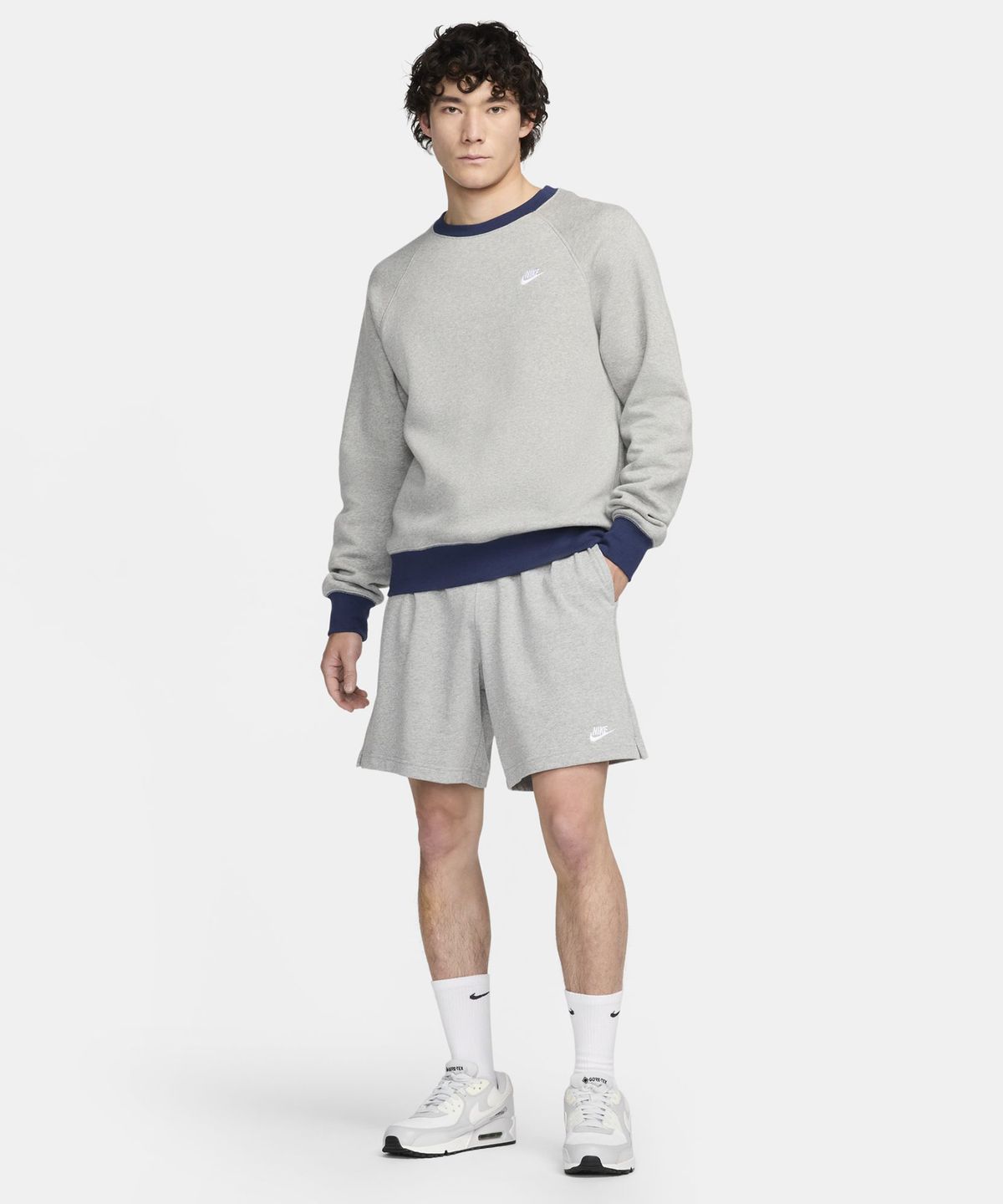 나이키(NIKE) 클럽 니트 쇼츠 M - 다크 그레이 헤더:화이트 / FQ4361-063