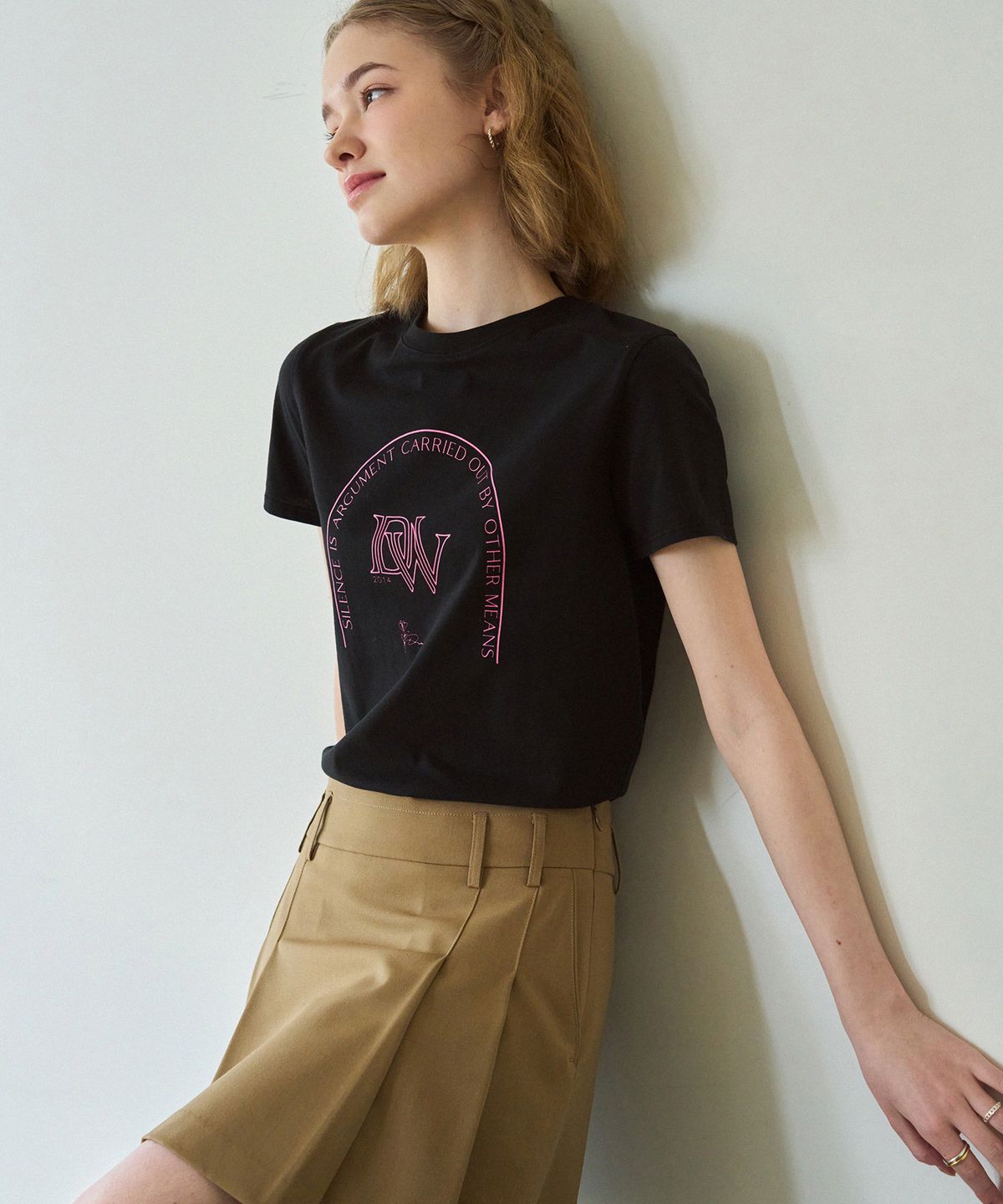 드로우핏 우먼(DRAWFIT WOMEN) 아더 민즈 돔 수피마 반팔 티셔츠 [BLACK]