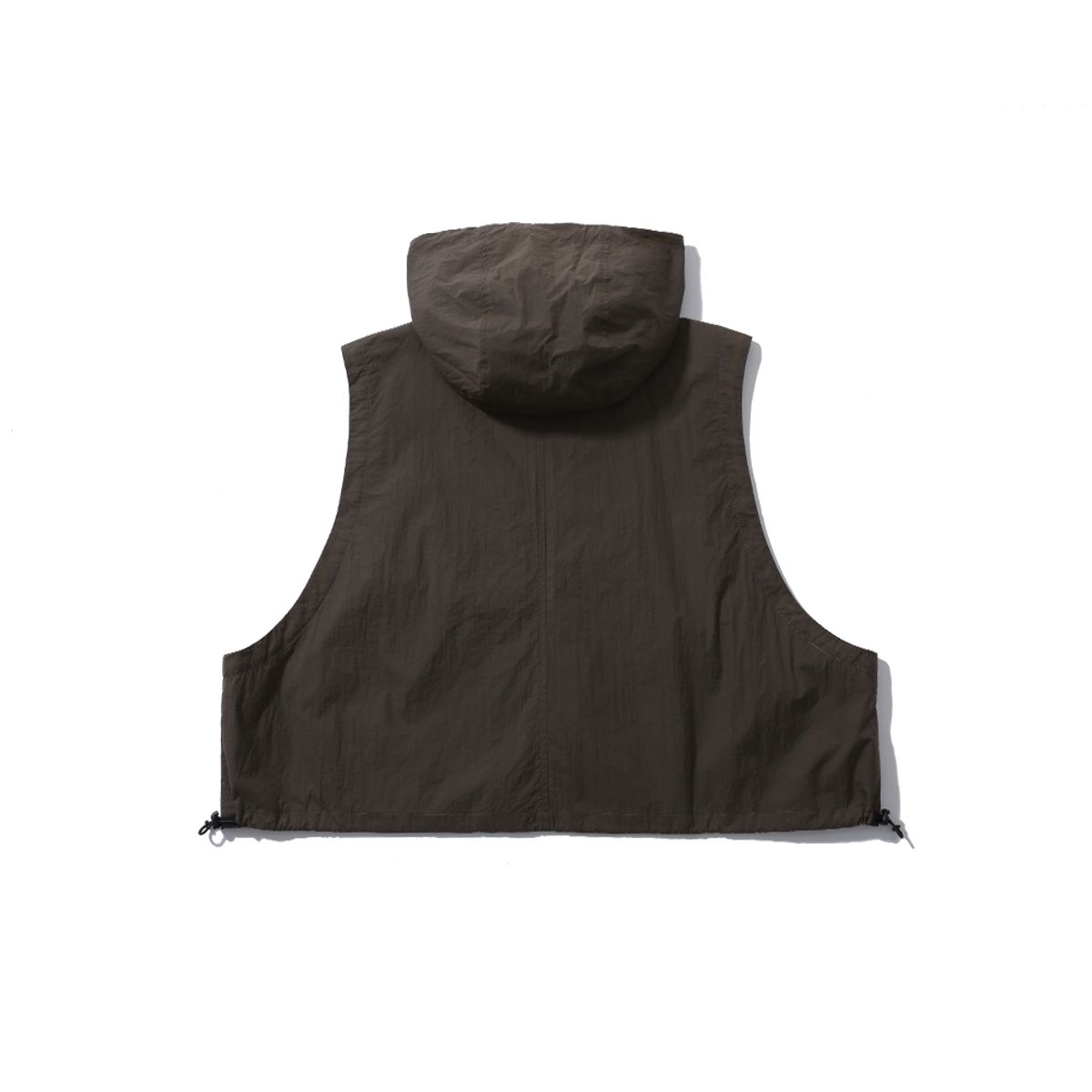 모이프(MOIF) [SS24] HOODED CROP VEST / UMBER