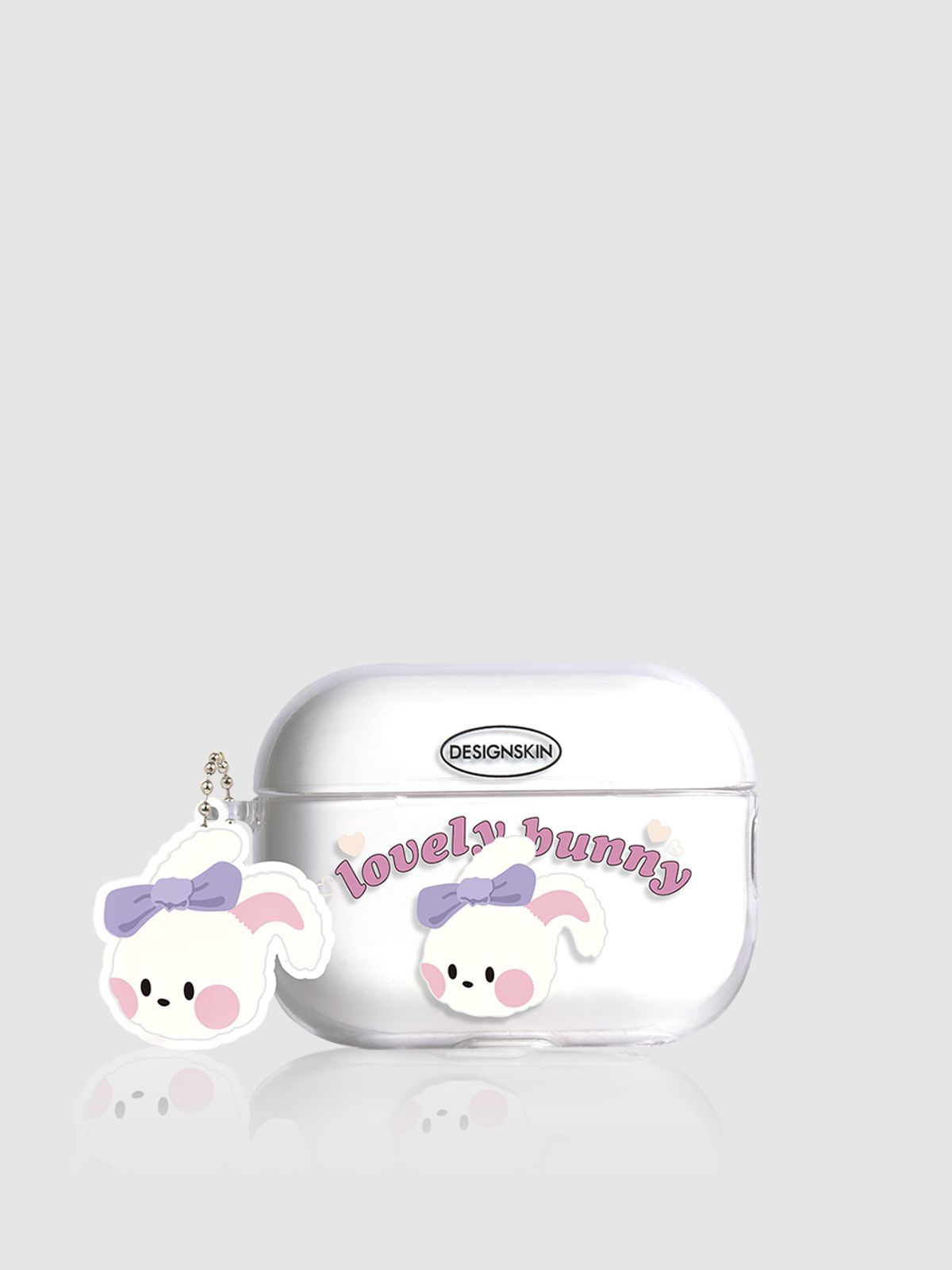 디자인스킨(DESIGNSKIN) [SET] 에어팟프로 케이스 + 키링 -뉴레트로 핑크/버니