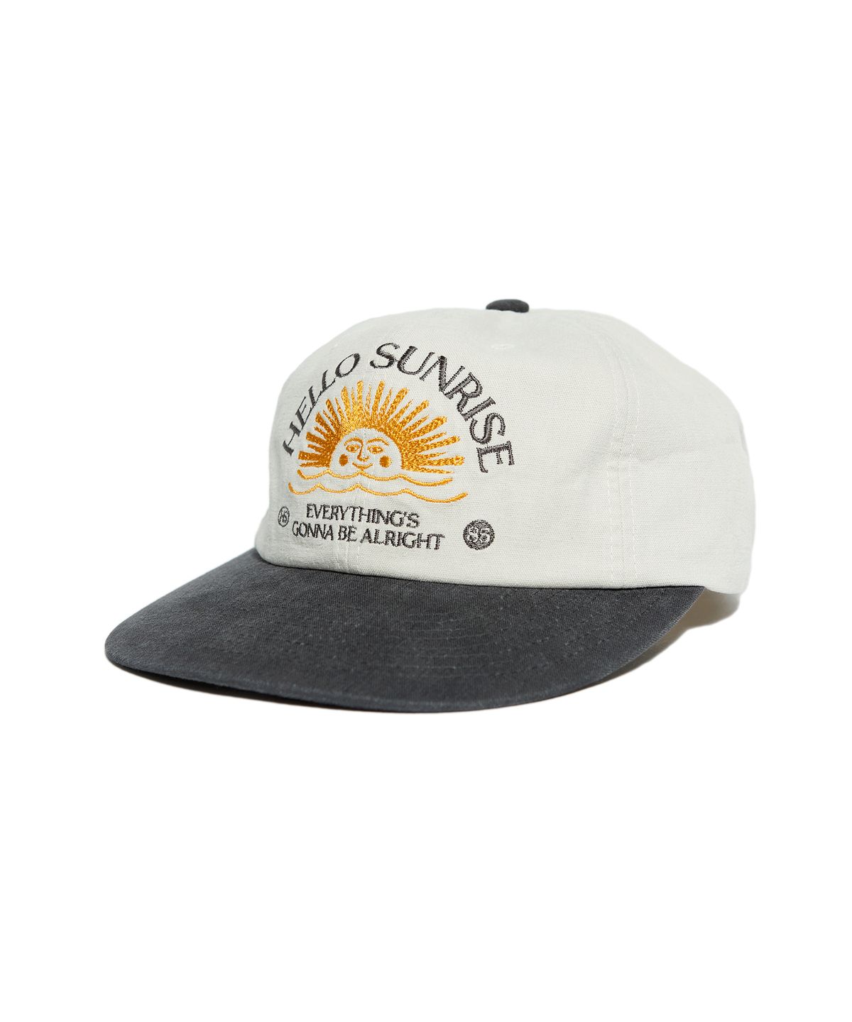헬로 선라이즈(HELLO SUNRISE) Washed HS Arch Logo 6panel Cap_Oatmeal Beige & Charcoal