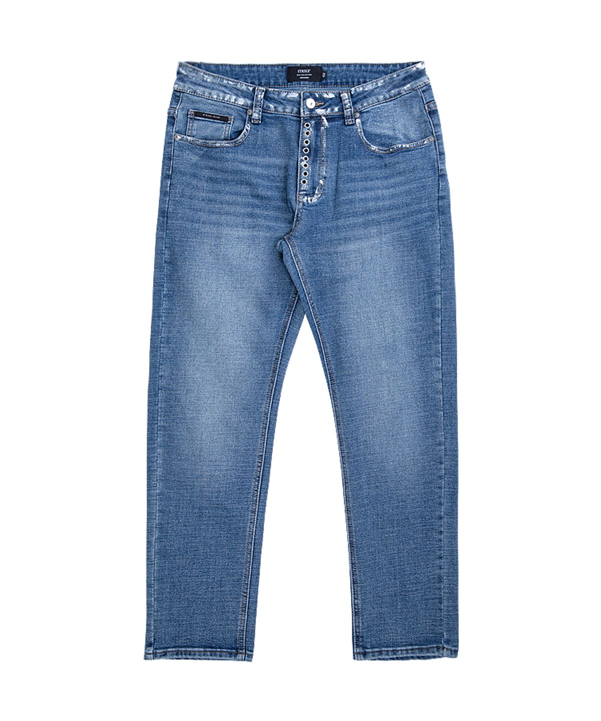스트라이크(STRIKE) Slub Blue Wash Eyelet Jeans (SLIM)