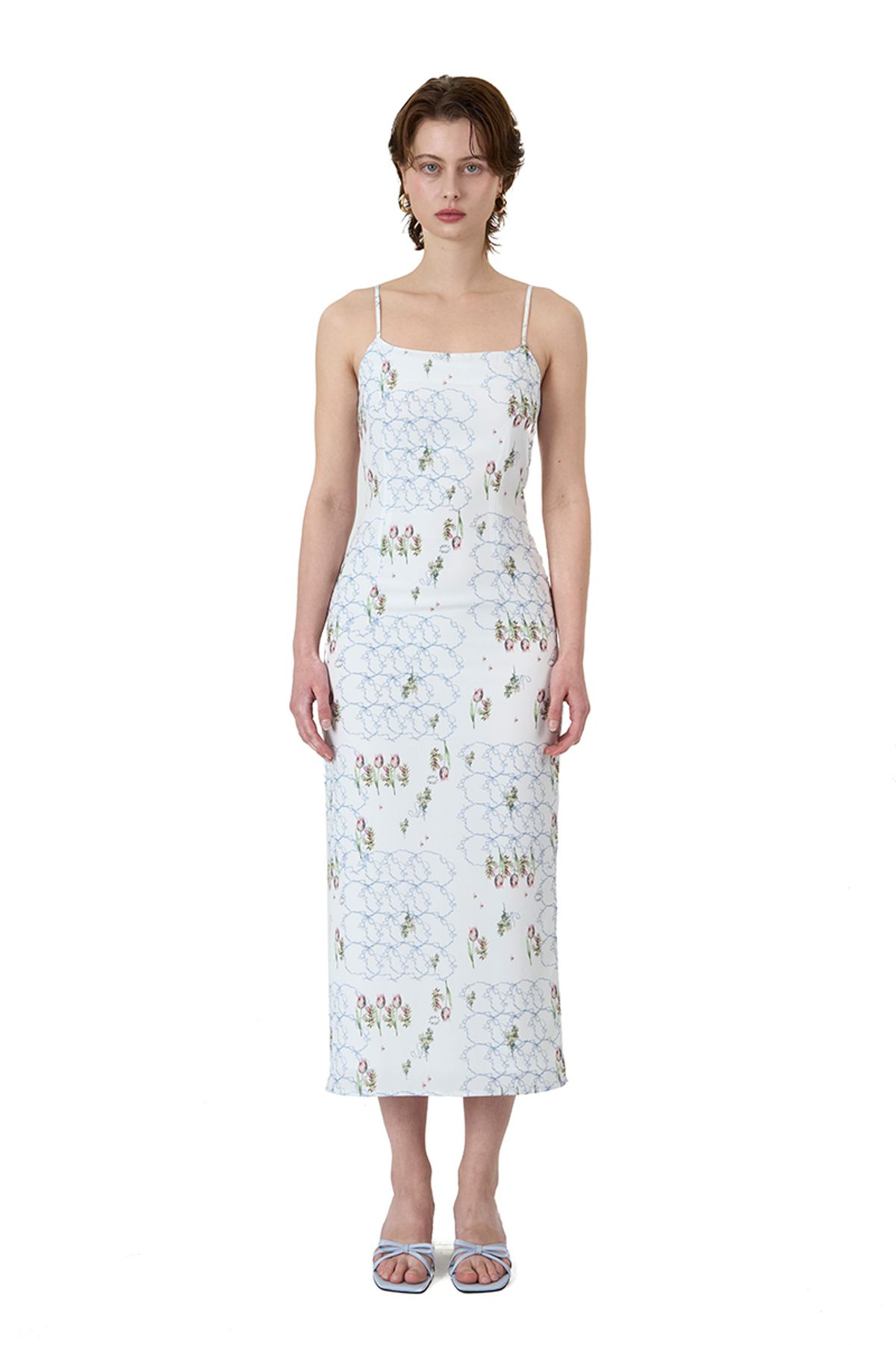 신스레터스(SHINS LETTERS) Ribbon Tulip Dress