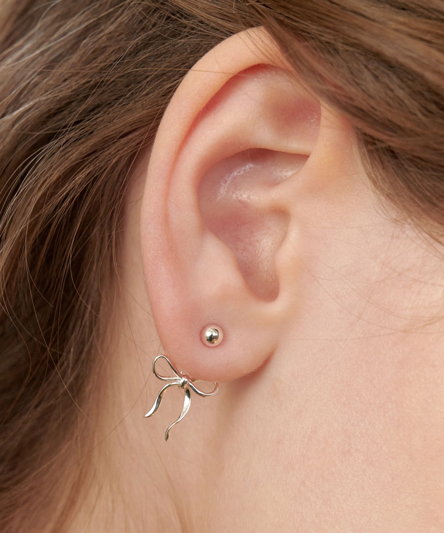 【TATIANA】French Ribbon Tie EarJacket Earring EC3083~ピアス TATIANA】French Ribbon Tie EarJacket Earring EC3083~ピアス