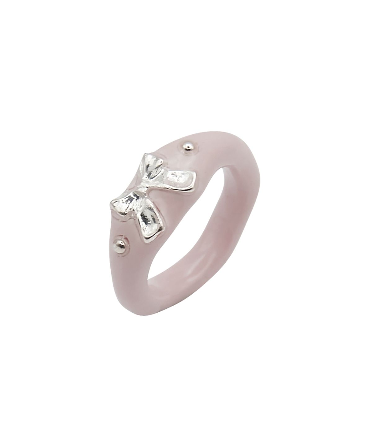 엔프프(NFF) ribbon metal ring-pink